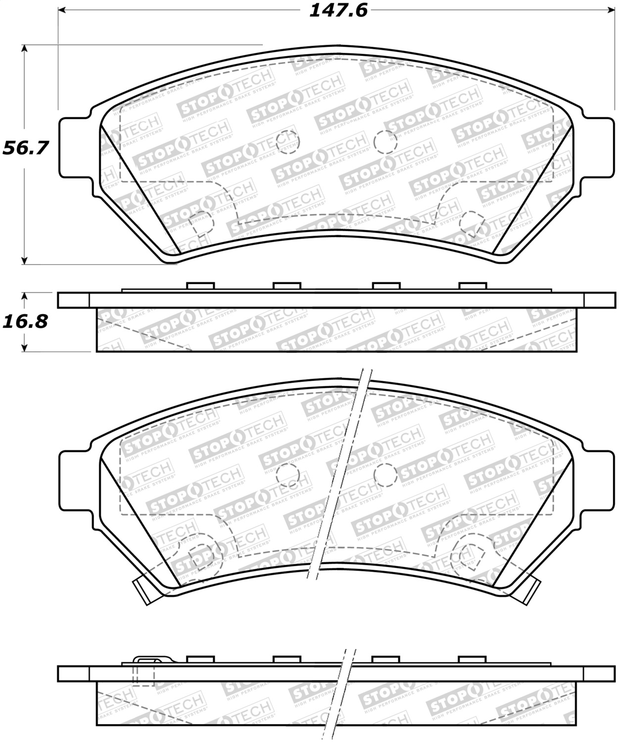 StopTech 308.10750 - Street Brake Pads StopTech 308.10750 - Street Brake Pads