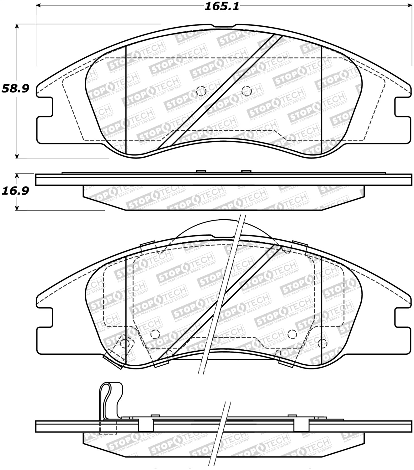 StopTech 308.10740 - Street Brake Pads