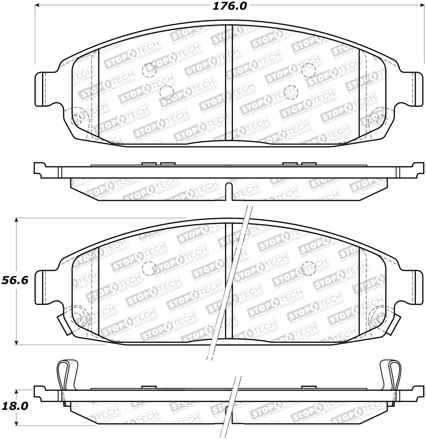 StopTech 308.10800 - Street Brake Pads