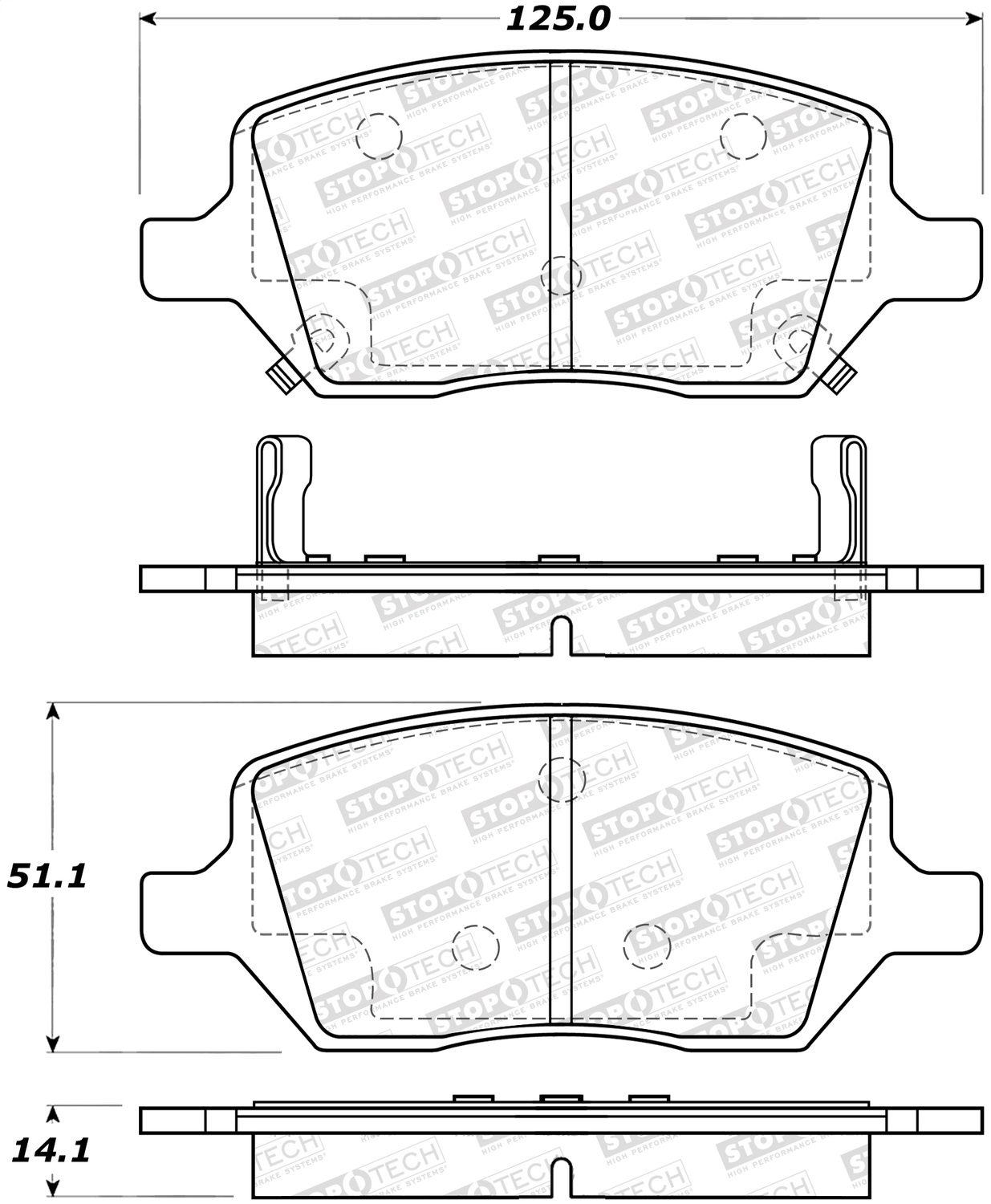 StopTech 308.10930 - Street Brake Pads StopTech 308.10930 - Street Brake Pads