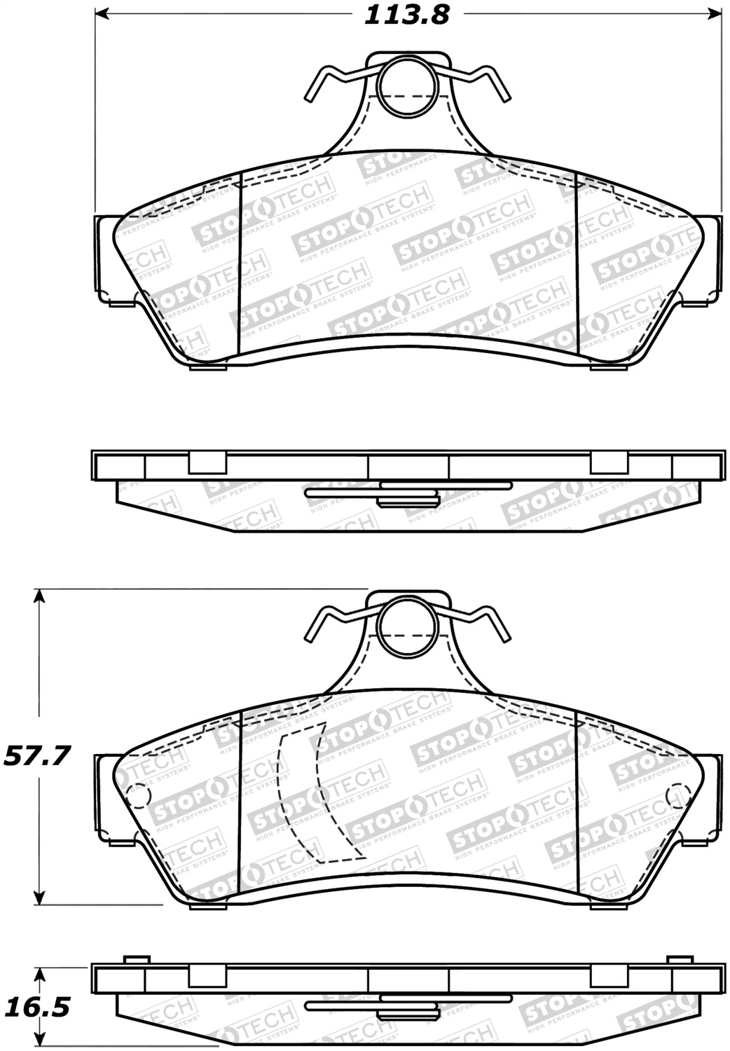 StopTech 308.10480 - Street Brake Pads