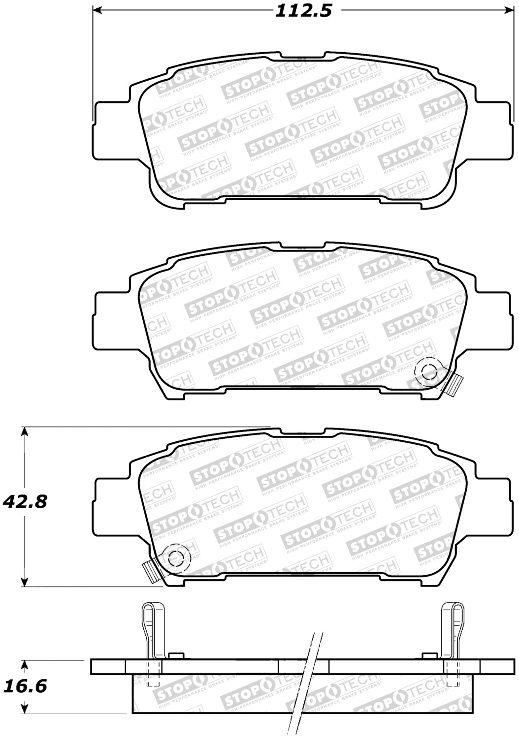 StopTech 308.09950 - Street Brake Pads