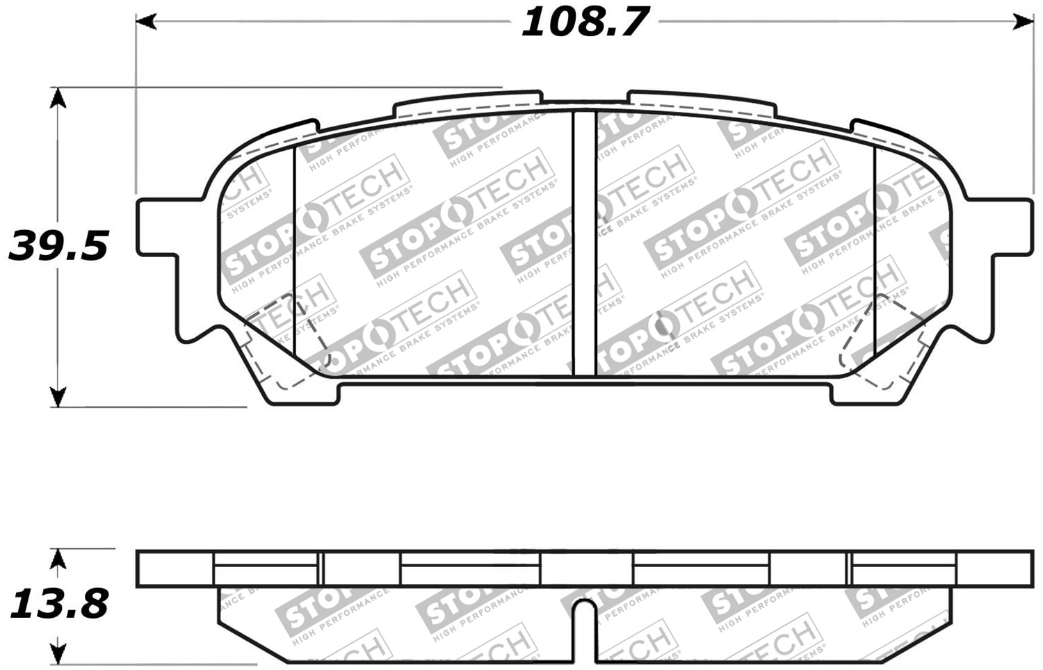 StopTech 308.10040 - Street Touring 03-05 WRX Rear Brake Pads