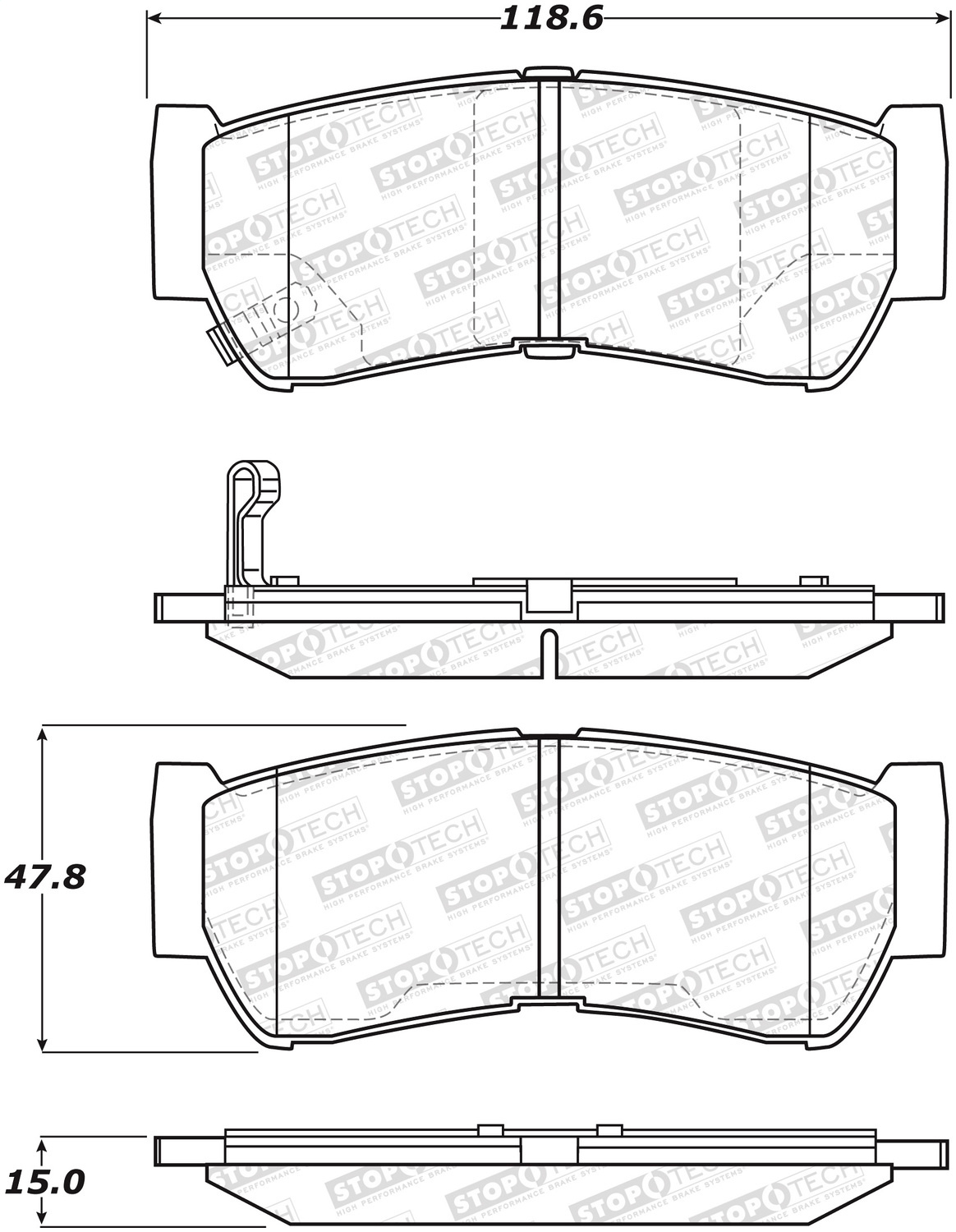 StopTech 308.12970 - Street Brake Pads - Front StopTech 308.12970 - Street Brake Pads - Front