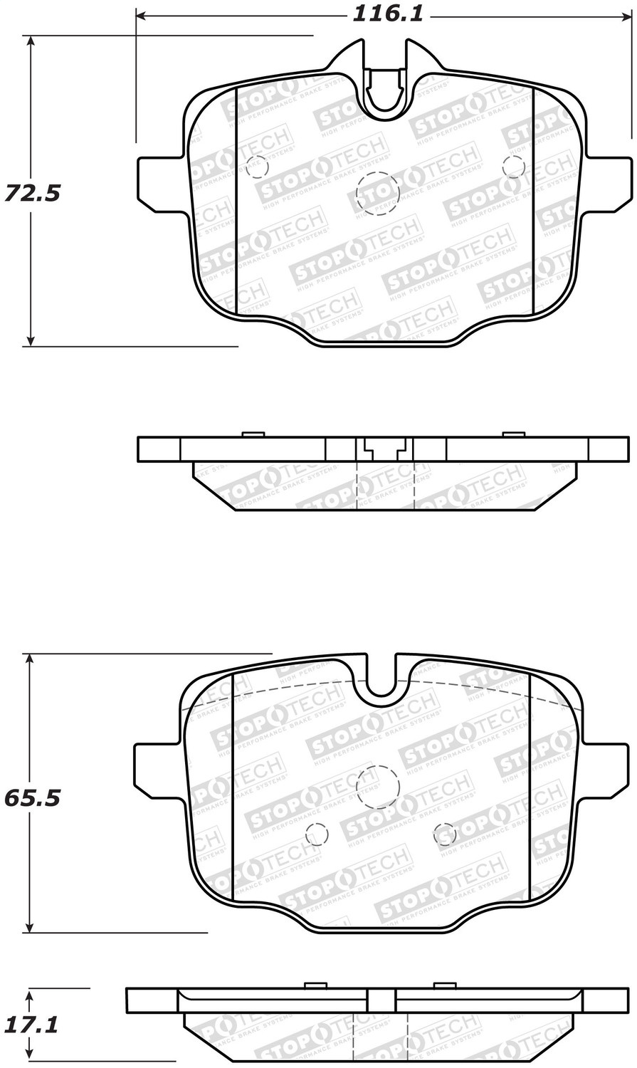 StopTech 308.14690 - Street Brake Pads with Shims and Hardware StopTech 308.14690 - Street Brake Pads with Shims and Hardware