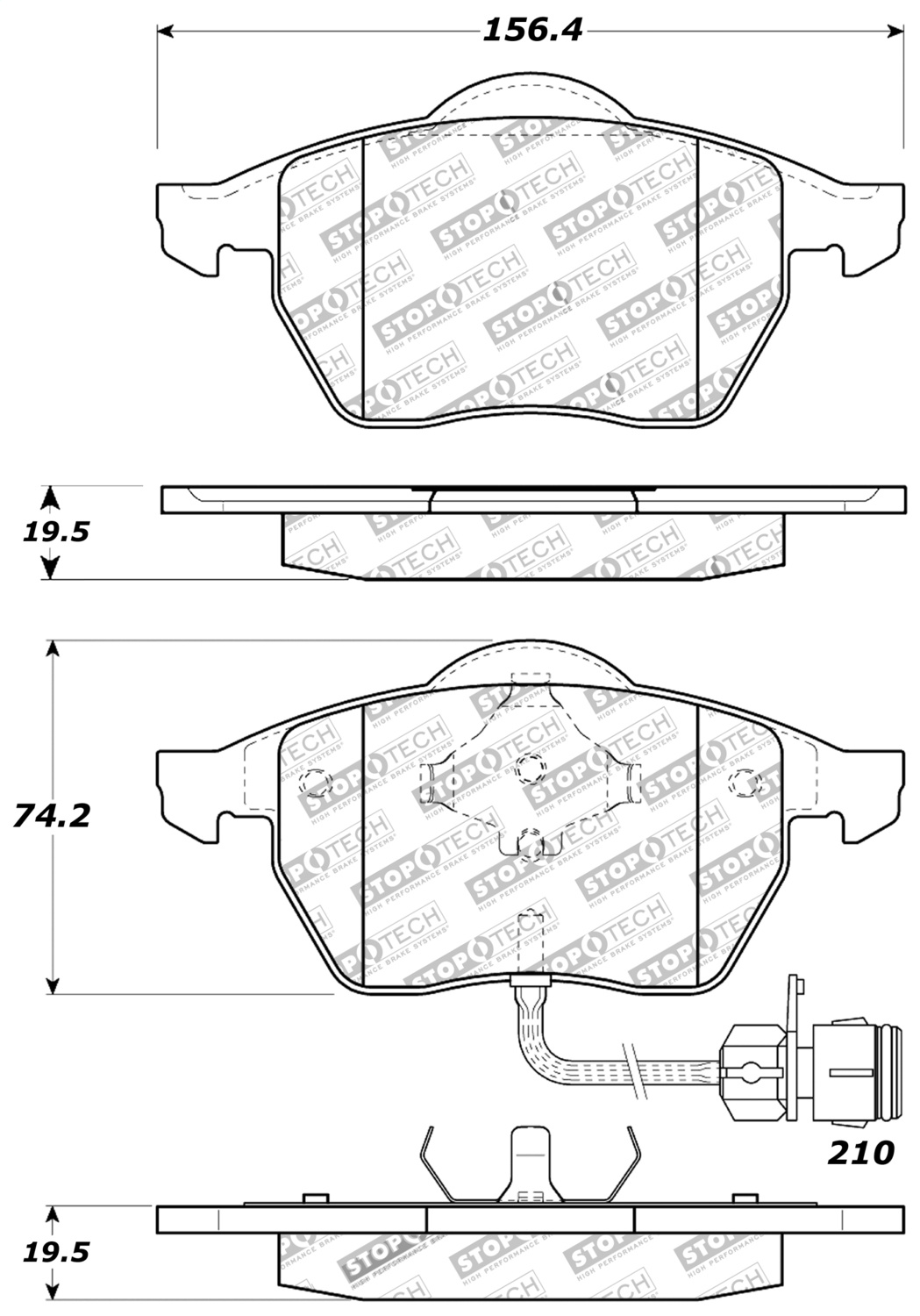 StopTech 309.05550 - Performance Brake Pads