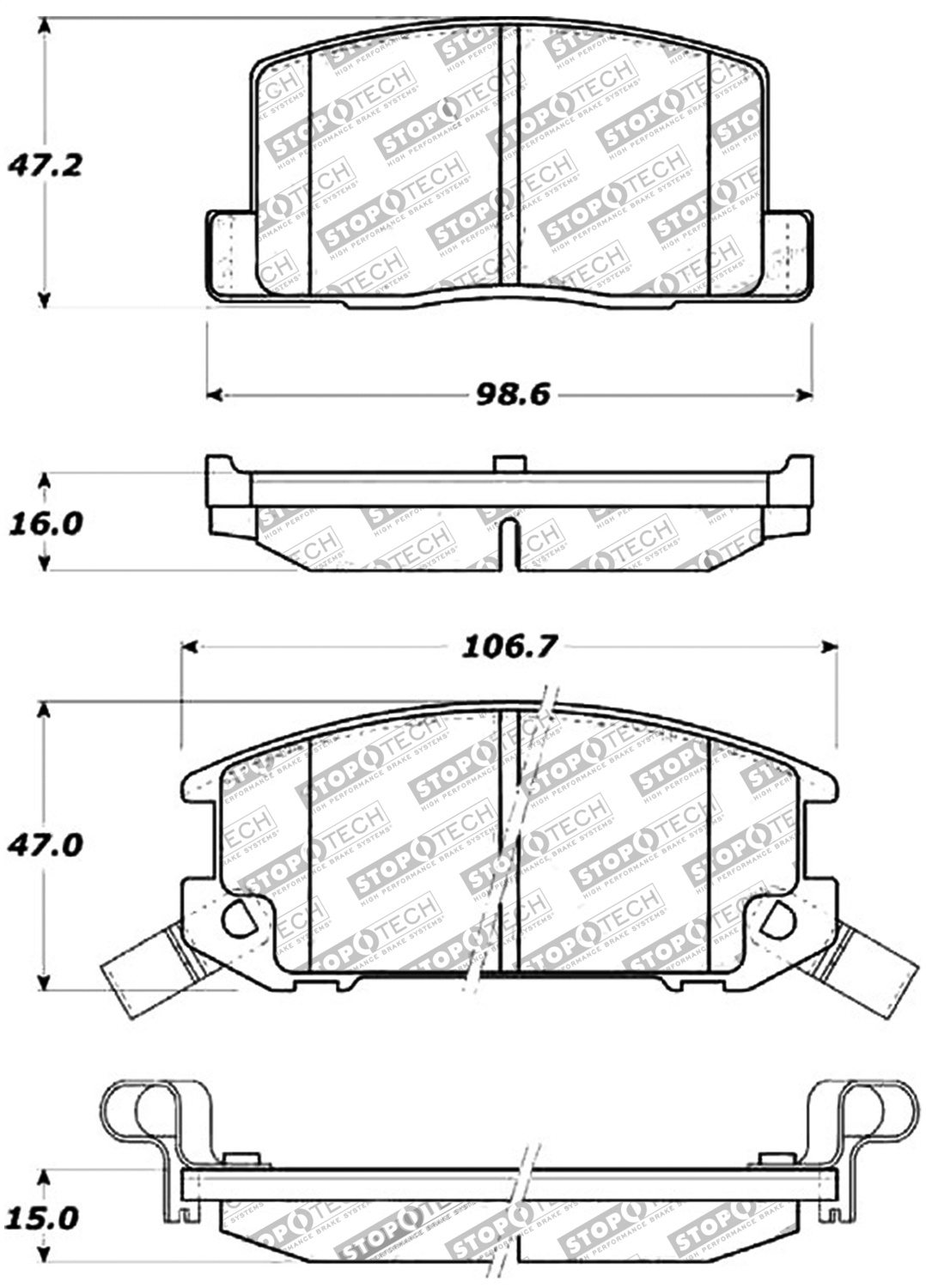 StopTech 309.03090 - Performance Brake Pads