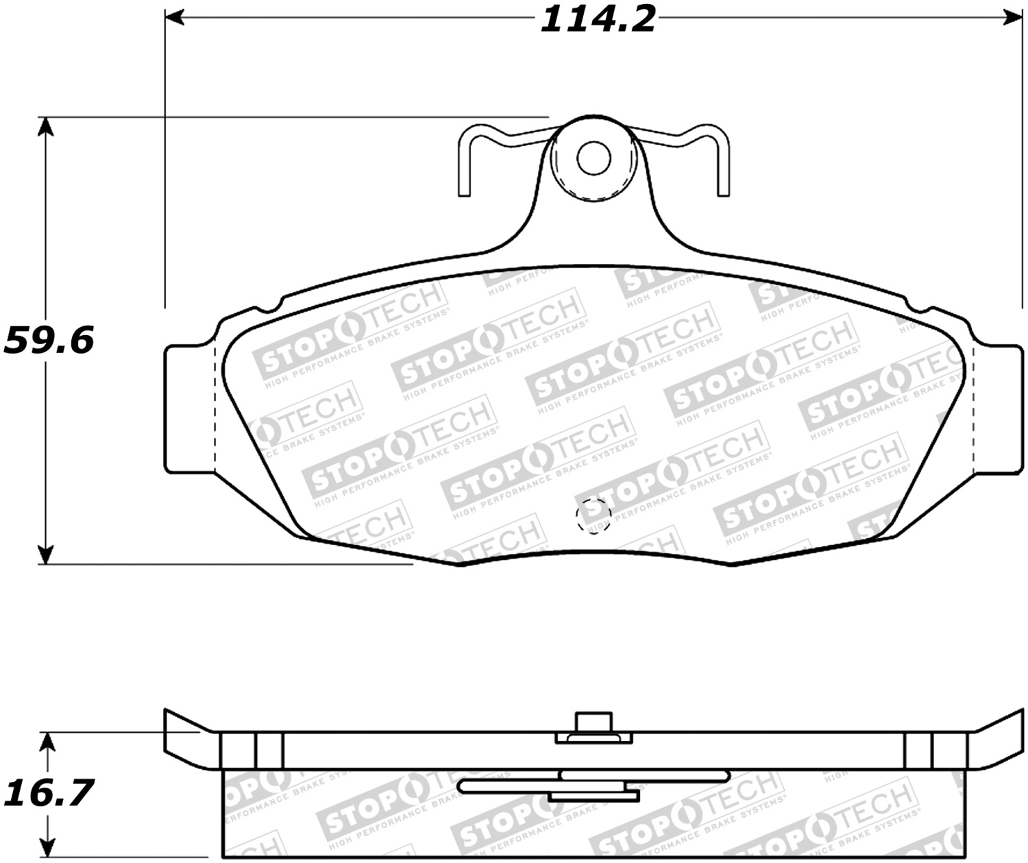 StopTech 309.05450 - Sport Brake Pads w/Shims & Hardware - Rear