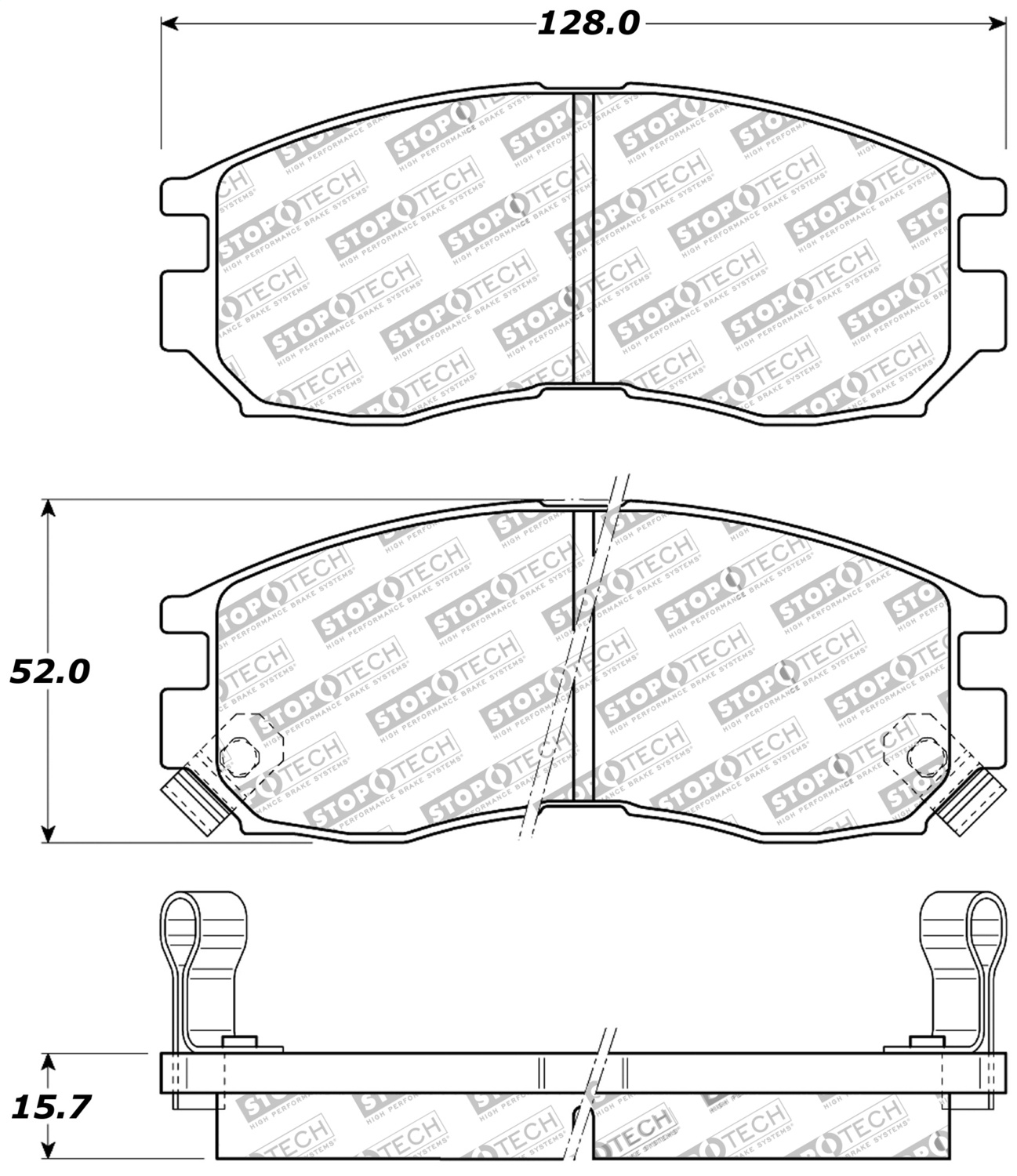 StopTech 309.04840 - Performance 4/89-99 Mitsubishi Eclipse GST Front Brake Pads StopTech 309.04840 - Performance 4/89-99 Mitsubishi Eclipse GST Front Brake Pads