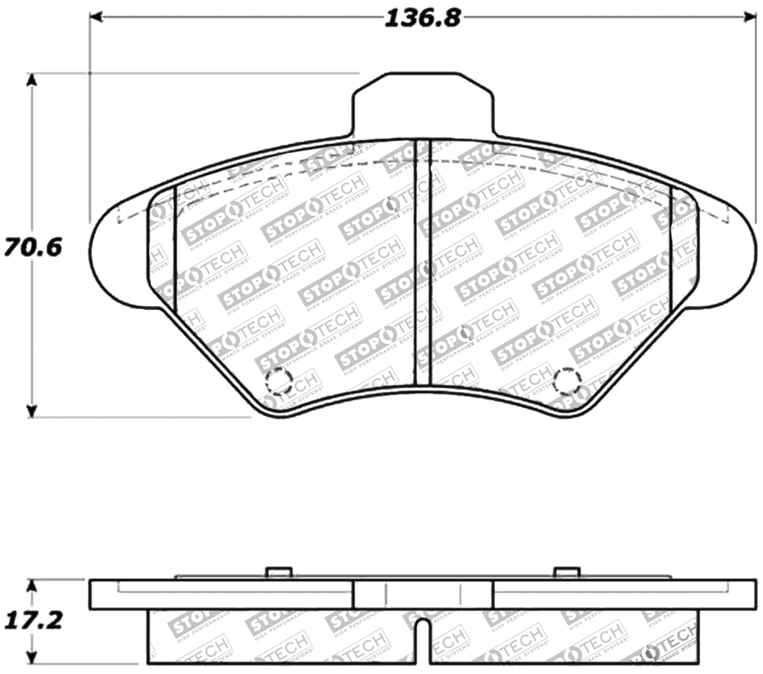StopTech 309.06000 - Performance 94-98 Ford Mustang / 93-97 Thunderbird / 93-97 Mercury Cougar Front Brake Pads StopTech 309.06000 - Performance 94-98 Ford Mustang / 93-97 Thunderbird / 93-97 Mercury Cougar Front Brake Pads
