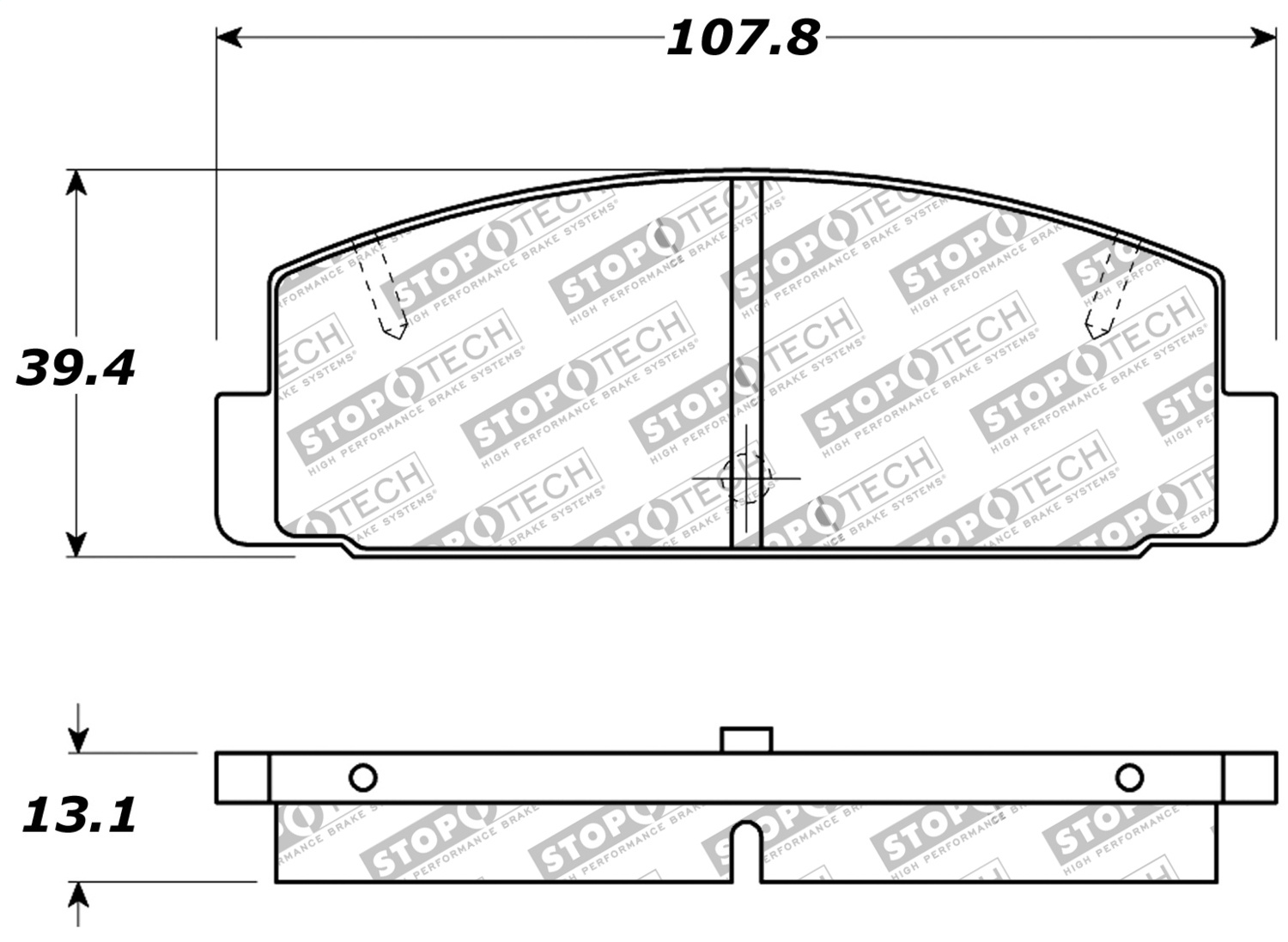 StopTech 309.03320 - Performance 89-95 Mazda RX7 / 03-05 Mazda 6 Rear Brake Pads