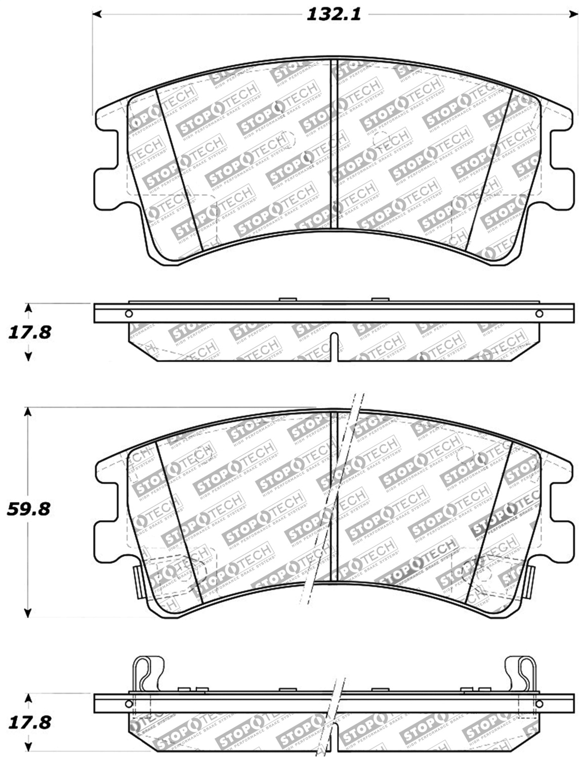 StopTech 309.09570 - Performance Brake Pads