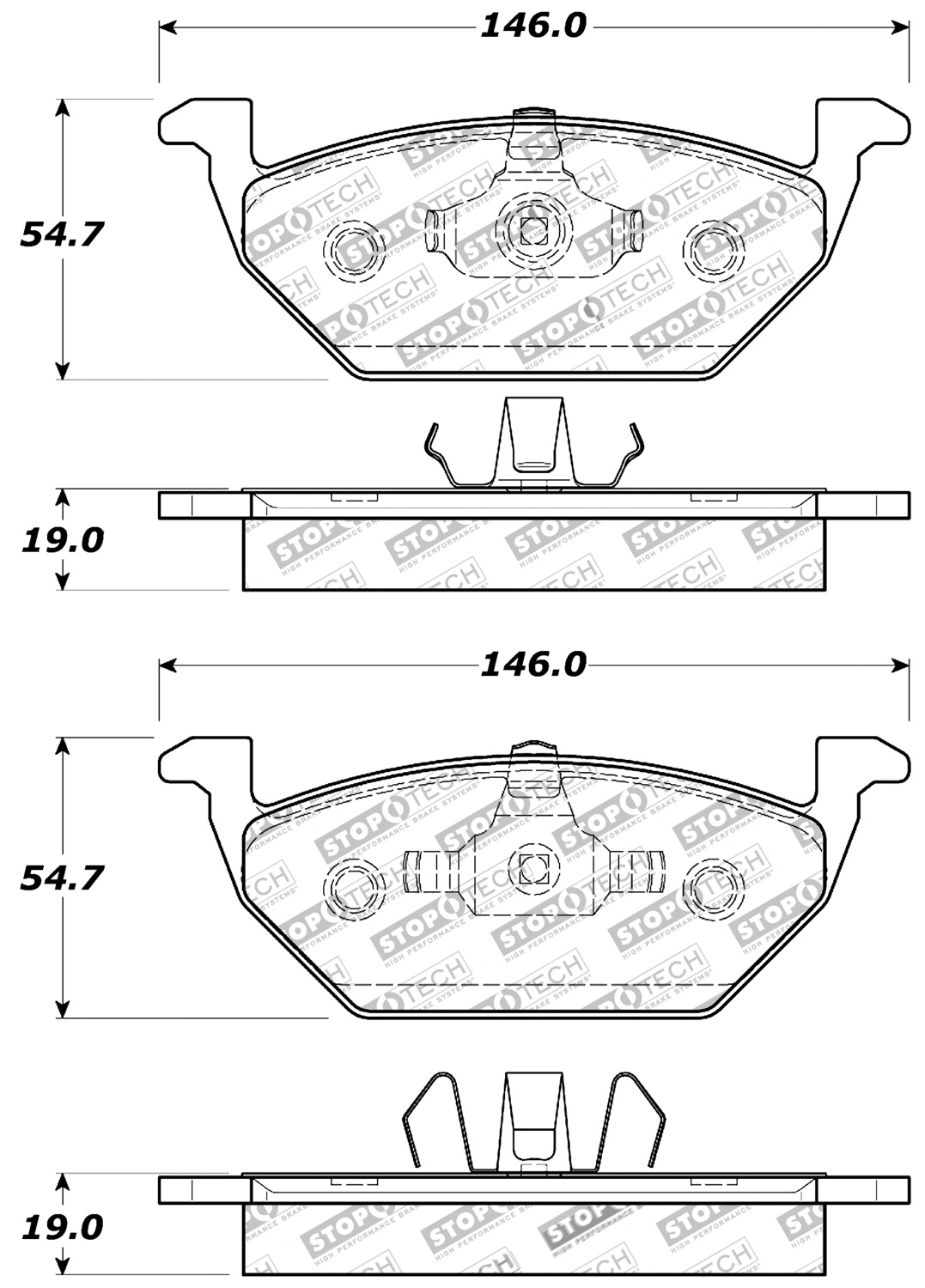 StopTech 309.07680 - Performance Brake Pads