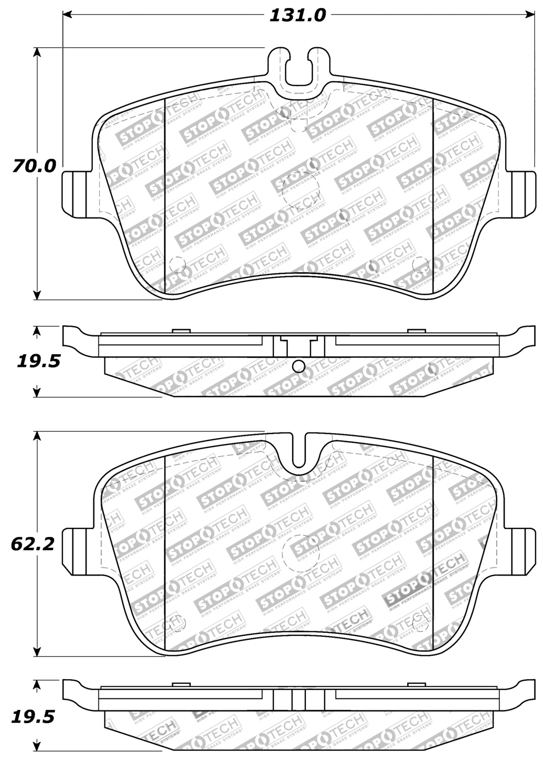 StopTech 309.08720 - Performance Brake Pads