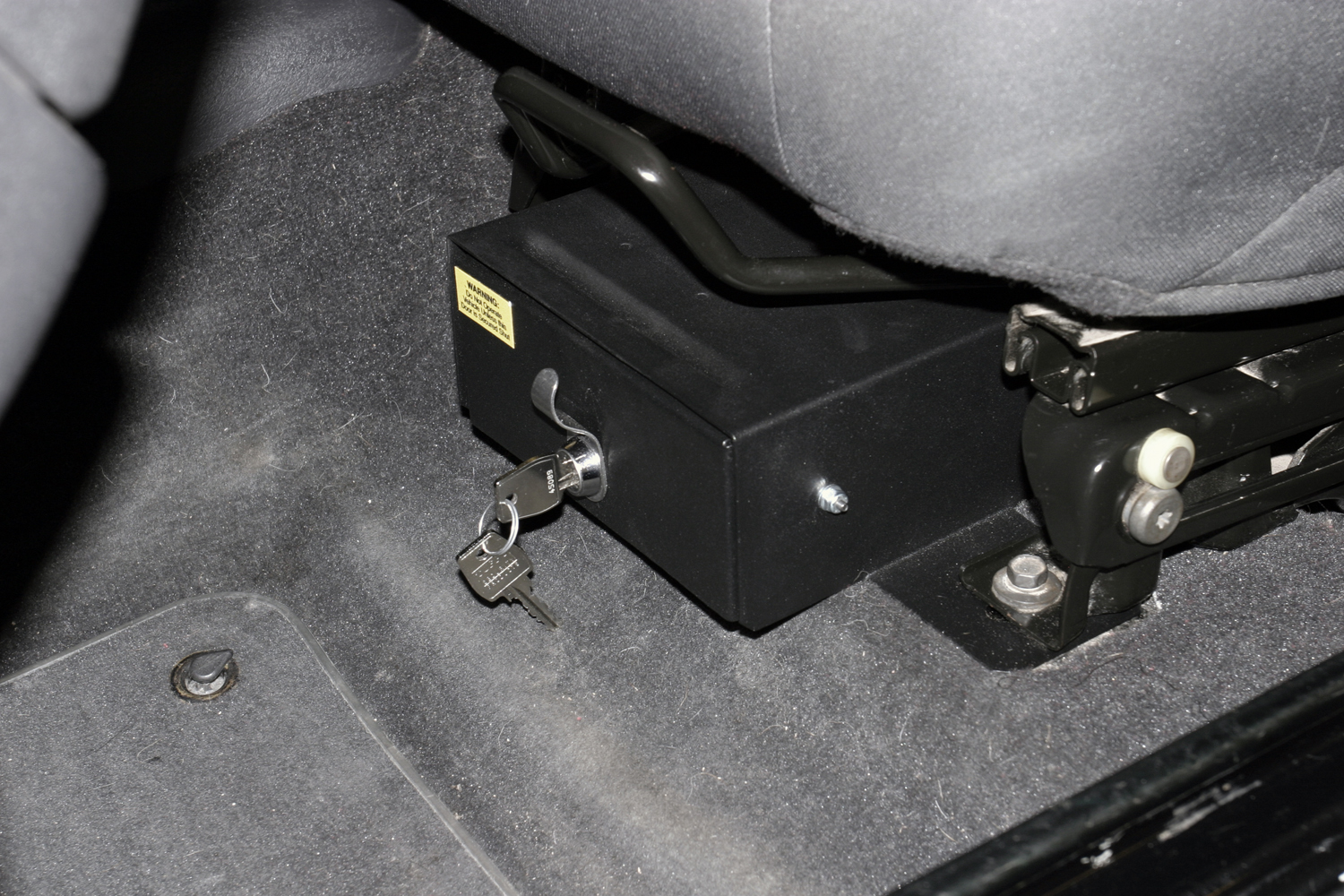 Tuffy Security 251-01 - Front Driver Side Underseat Drawer - 03-06 Wrangjer TJ w/ Flip Seat Black  Security Products