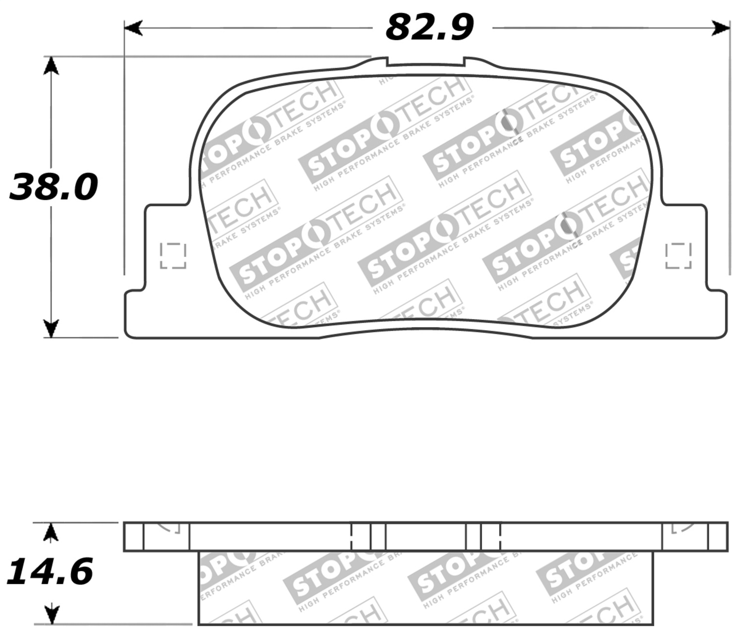 StopTech 309.08350 - Performance 05-08 Scion tC Rear Brake Pads StopTech 309.08350 - Performance 05-08 Scion tC Rear Brake Pads