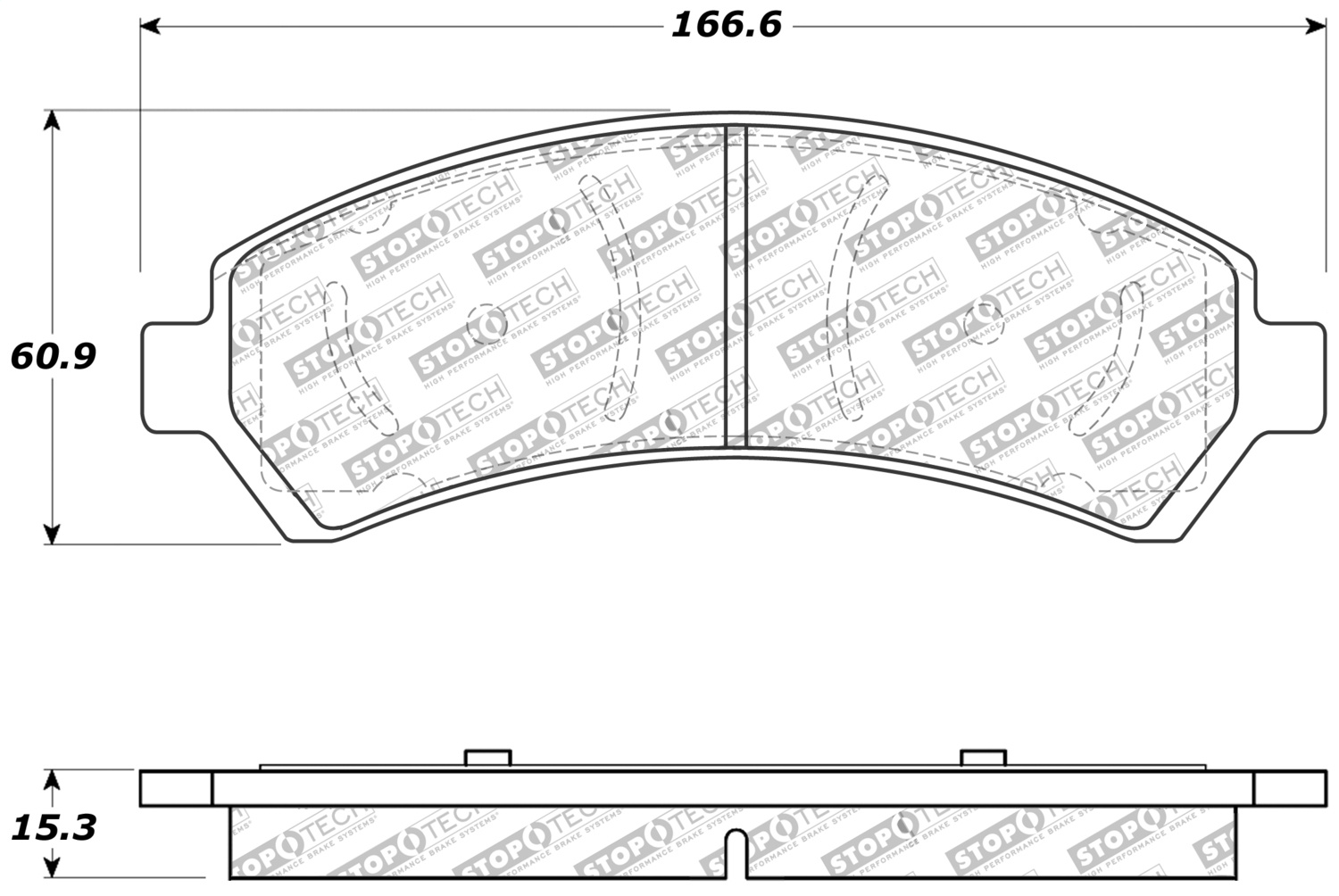 StopTech 309.07260 - Sport Brake Pads w/Shims and Hardware - Rear StopTech 309.07260 - Sport Brake Pads w/Shims and Hardware - Rear