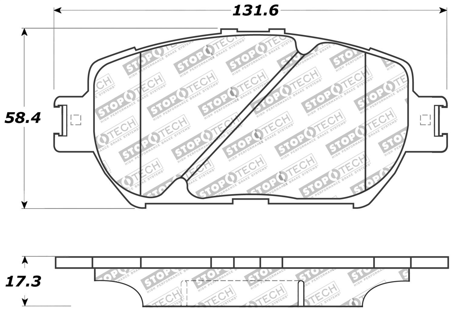 StopTech 309.09080 - Performance 06 Lexus GS / 09-10 IS Front Brake Pads StopTech 309.09080 - Performance 06 Lexus GS / 09-10 IS Front Brake Pads