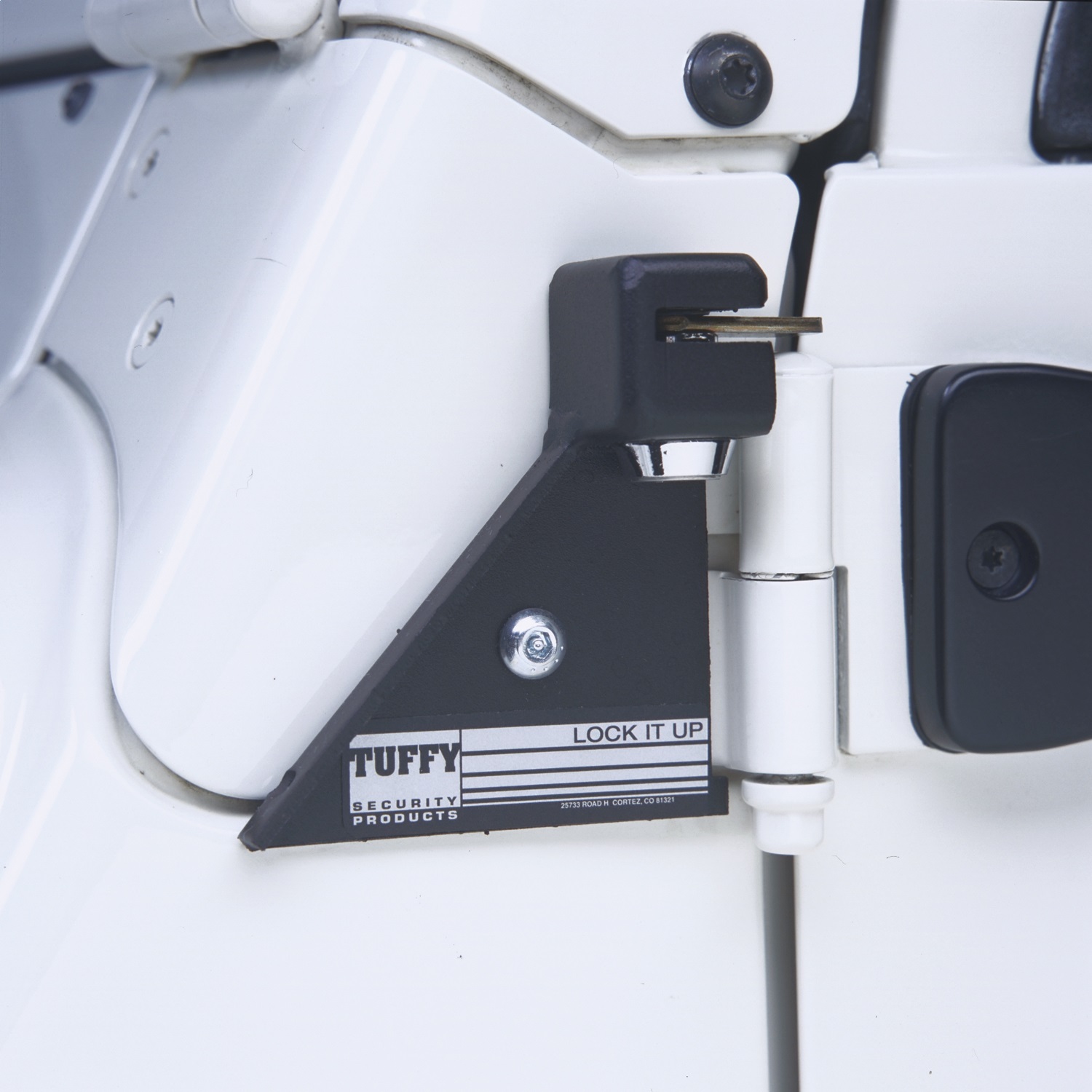 Tuffy Security 043-01 - Door Hinge Locker - 97-06 Wrangler TJ Black Set of 2  Security Products