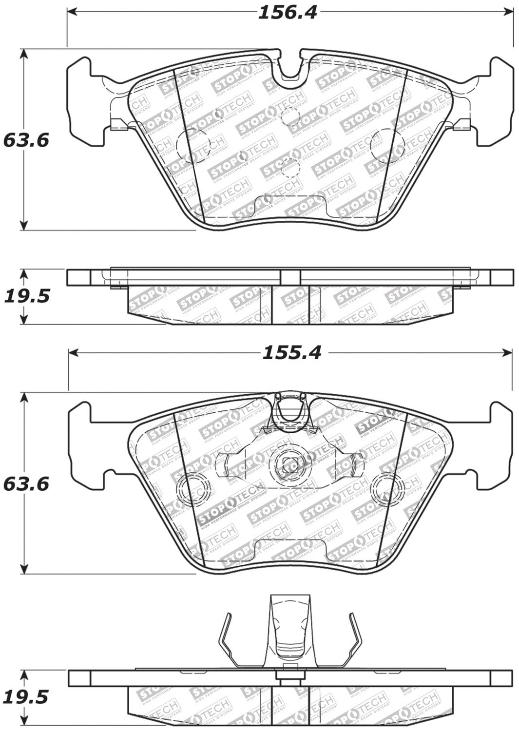 StopTech 309.09470 - Performance 06-09 BMW M3/Z4 (E86/E89) Front Brake Pads StopTech 309.09470 - Performance 06-09 BMW M3/Z4 (E86/E89) Front Brake Pads
