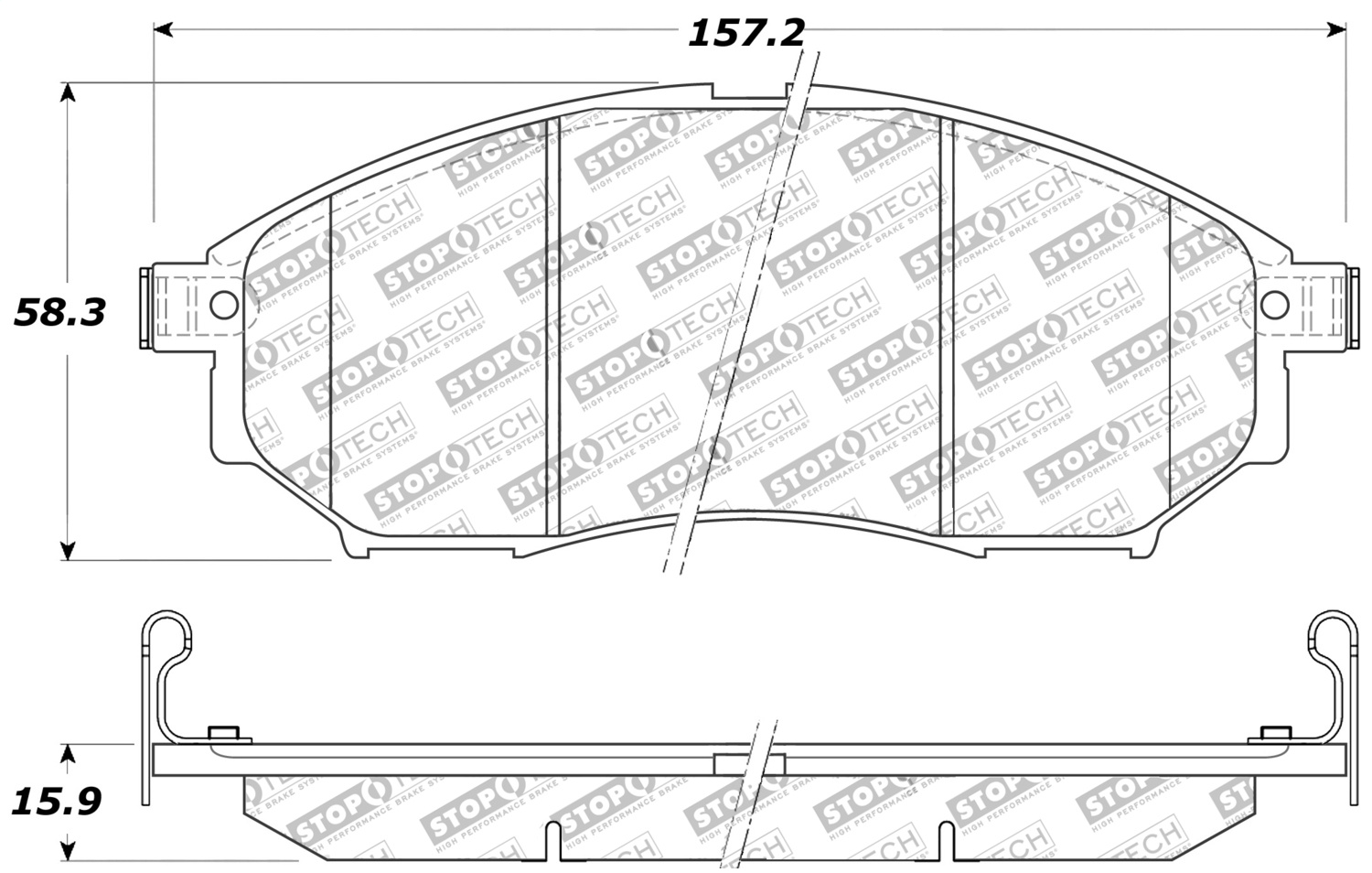 StopTech 309.08880 - Performance 06-08 350Z w/ Std Brakes / 06-08 Infiniti G35 Front Brake Pads StopTech 309.08880 - Performance 06-08 350Z w/ Std Brakes / 06-08 Infiniti G35 Front Brake Pads