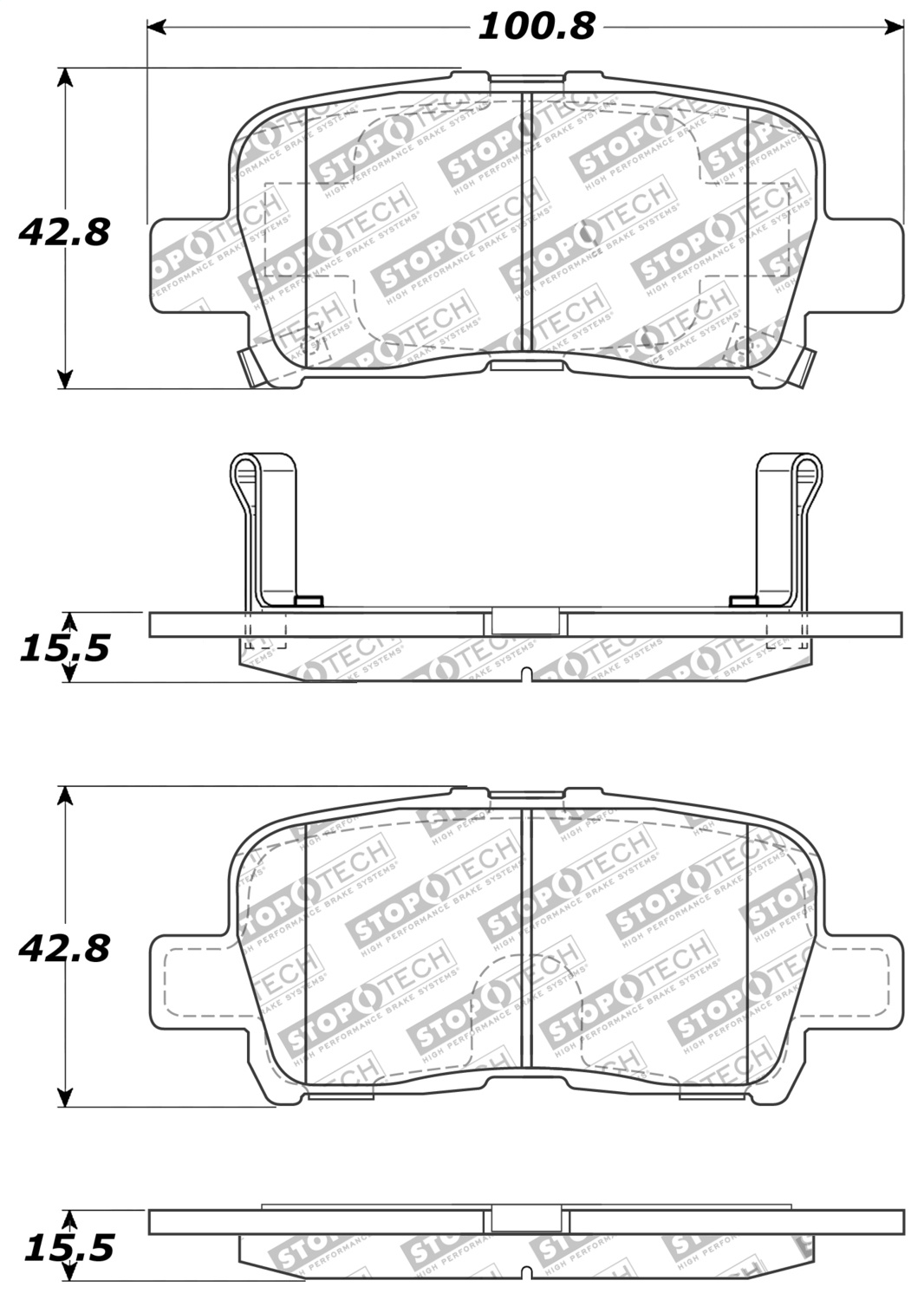 StopTech 309.08650 - Performance Brake Pads