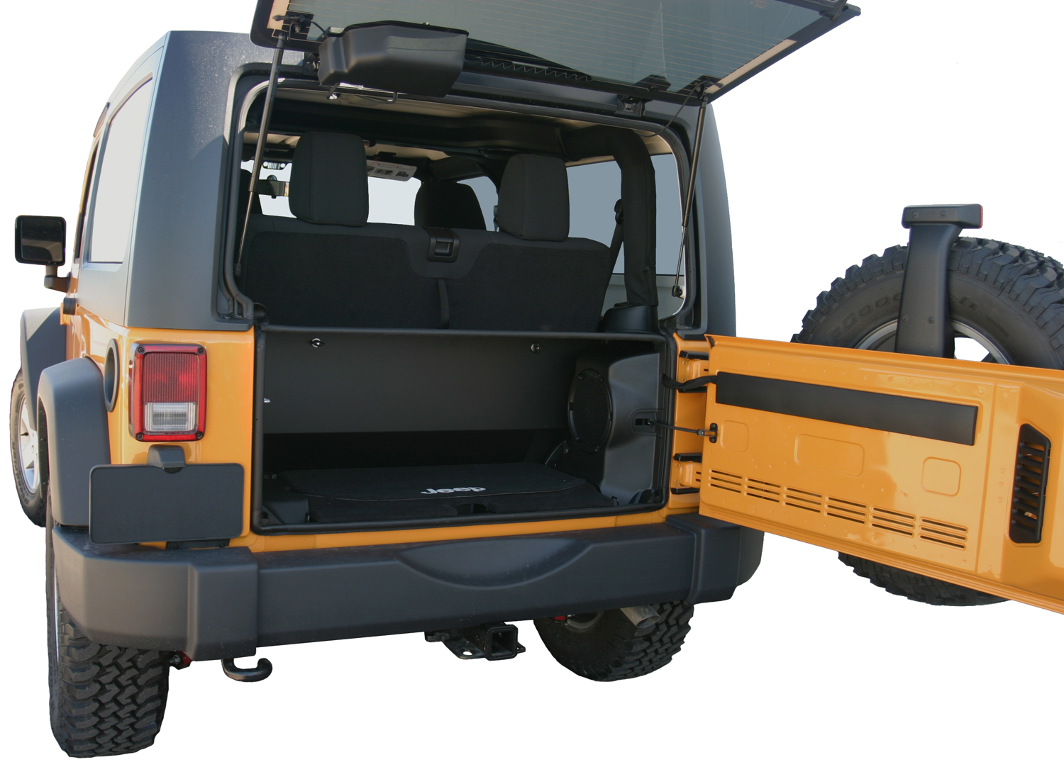Tuffy Security 282-01 - Standard Cargo Enclosure - 11-18 Wrangler Does Not Secure Entire Rear Cargo Area of 4-Door Models Black  Security Products