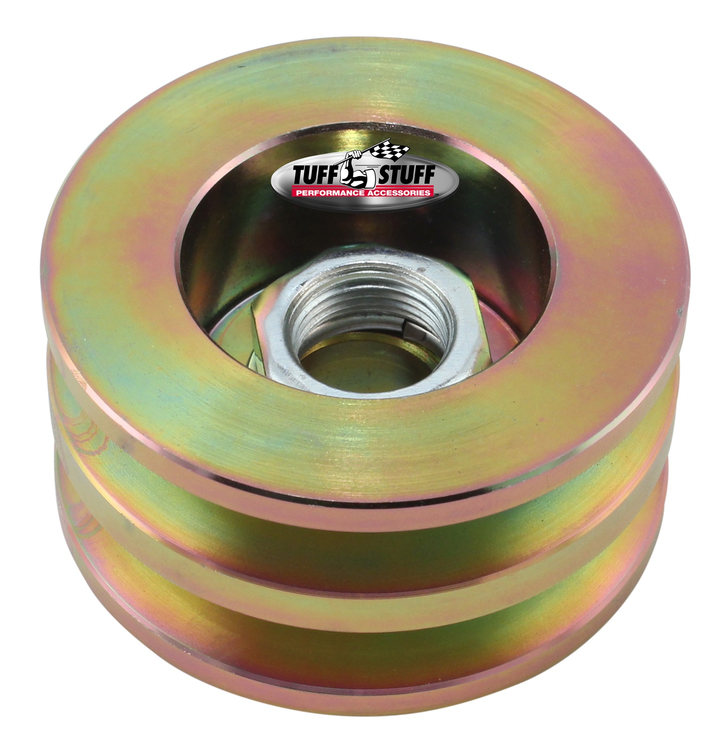 Tuff Stuff Performance Accessories 7610FD - Alternator Gold Zinc Pulley Double V