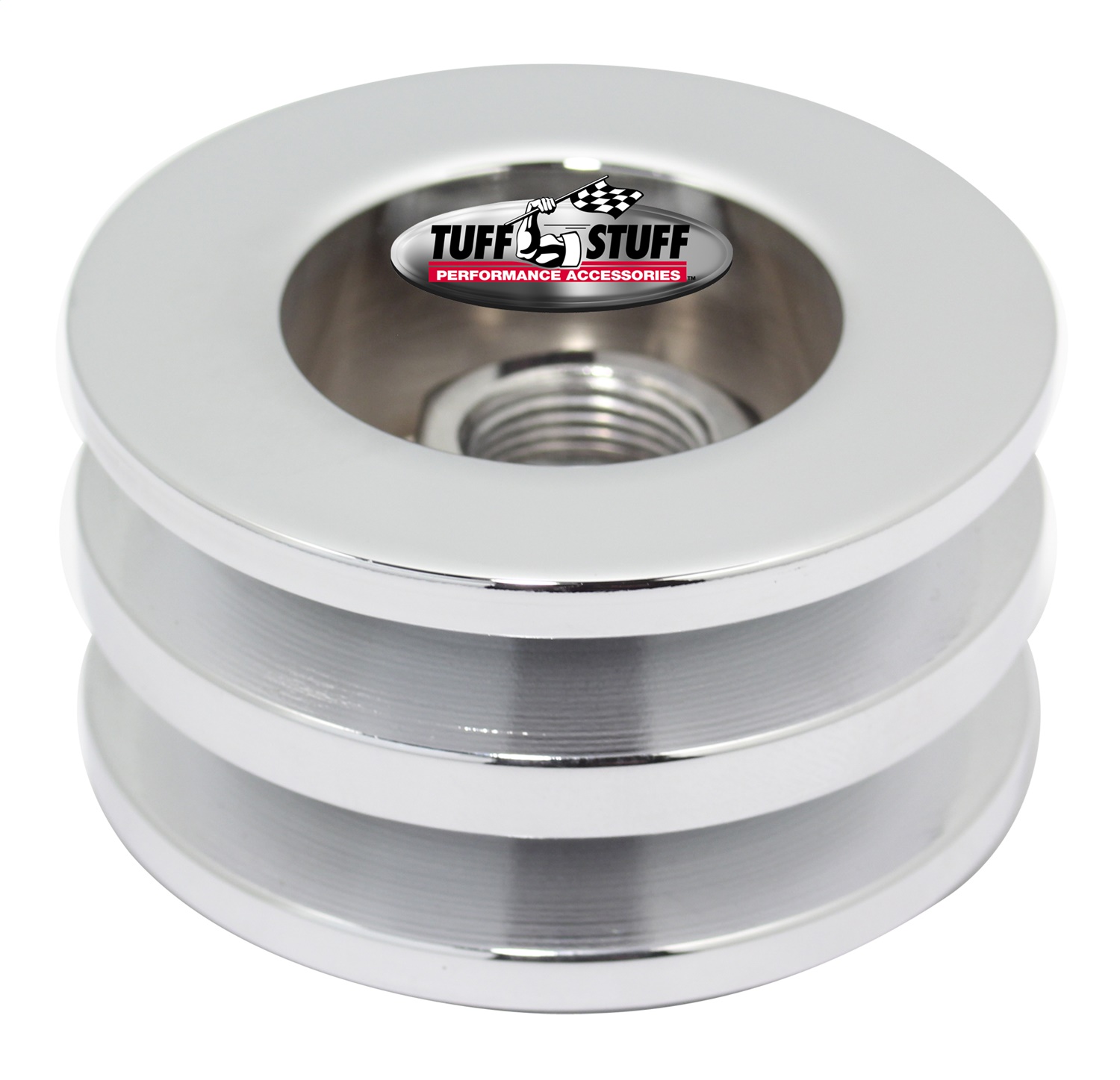 Tuff Stuff Performance Accessories 7610F - Alternator Chrome Double V-Pulley