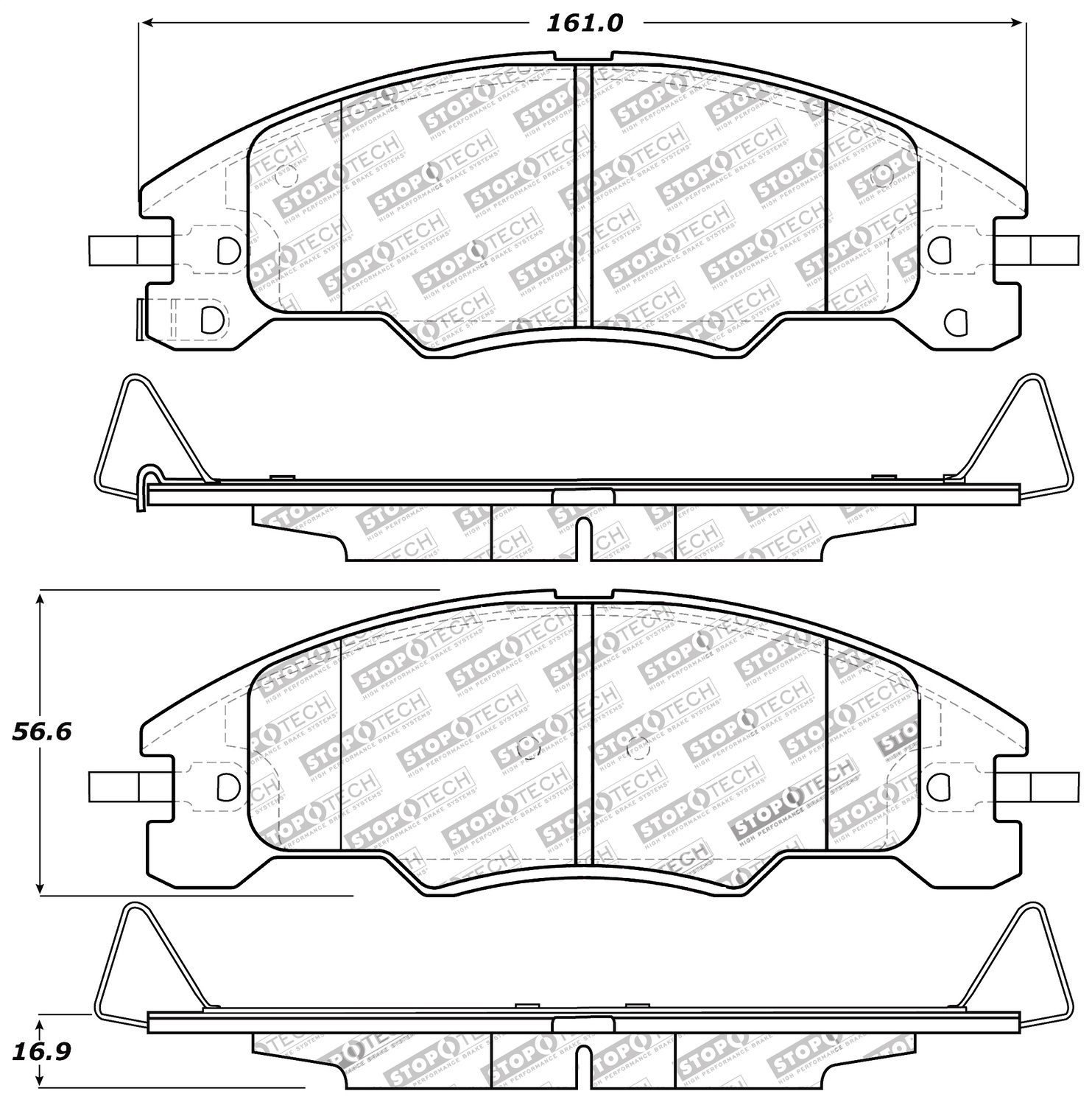 StopTech 309.13390 - Performance Brake Pads