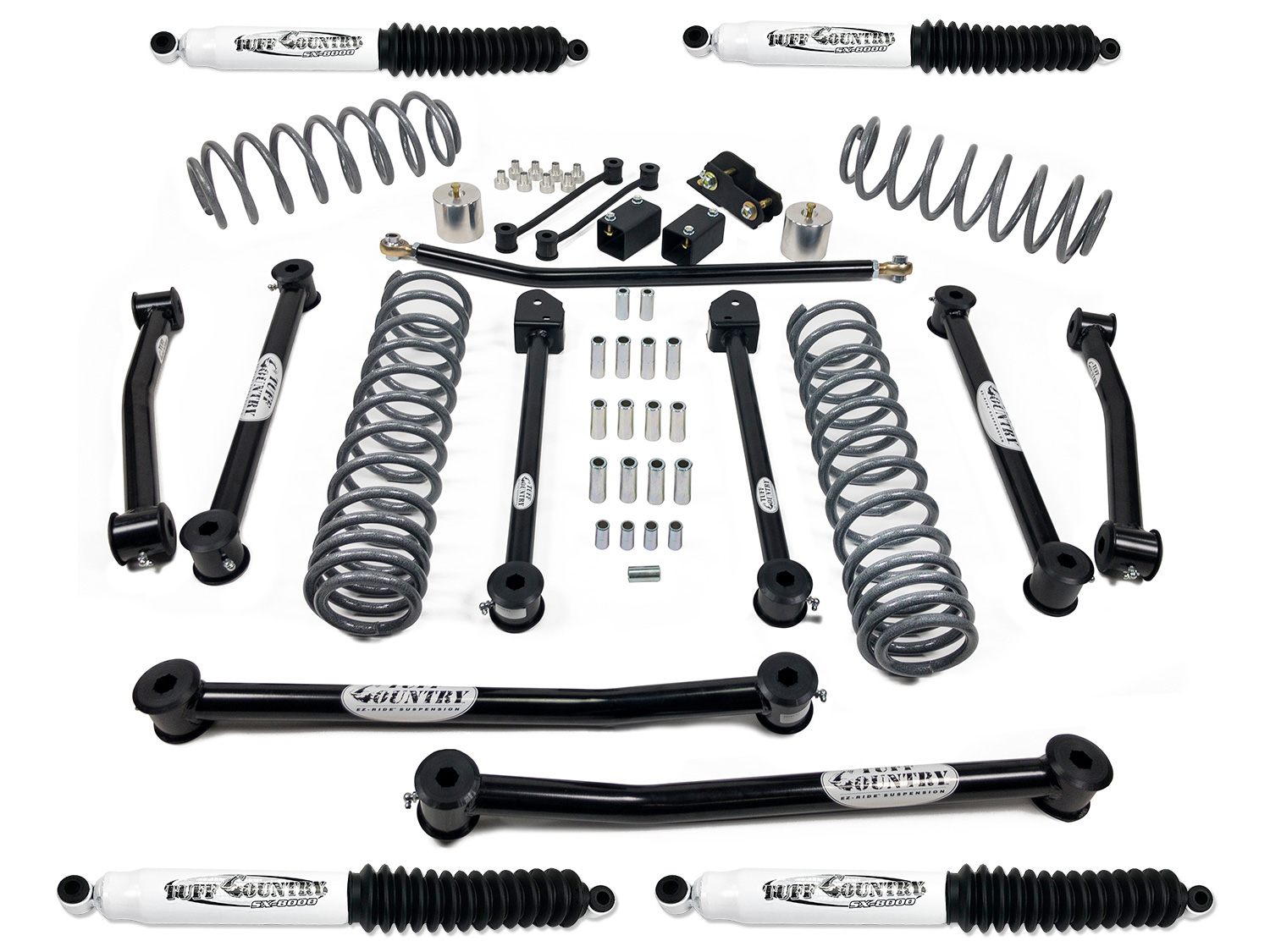 Tuff Country 44100KN - 4 Inch Lift Kit 18-19 Jeep Wrangler JLU 4 Door Models Only w/ SX8000 Shocks Tuff Country 44100KN - 4 Inch Lift Kit 18-19 Jeep Wrangler JLU 4 Door Models Only w/ SX8000 Shocks