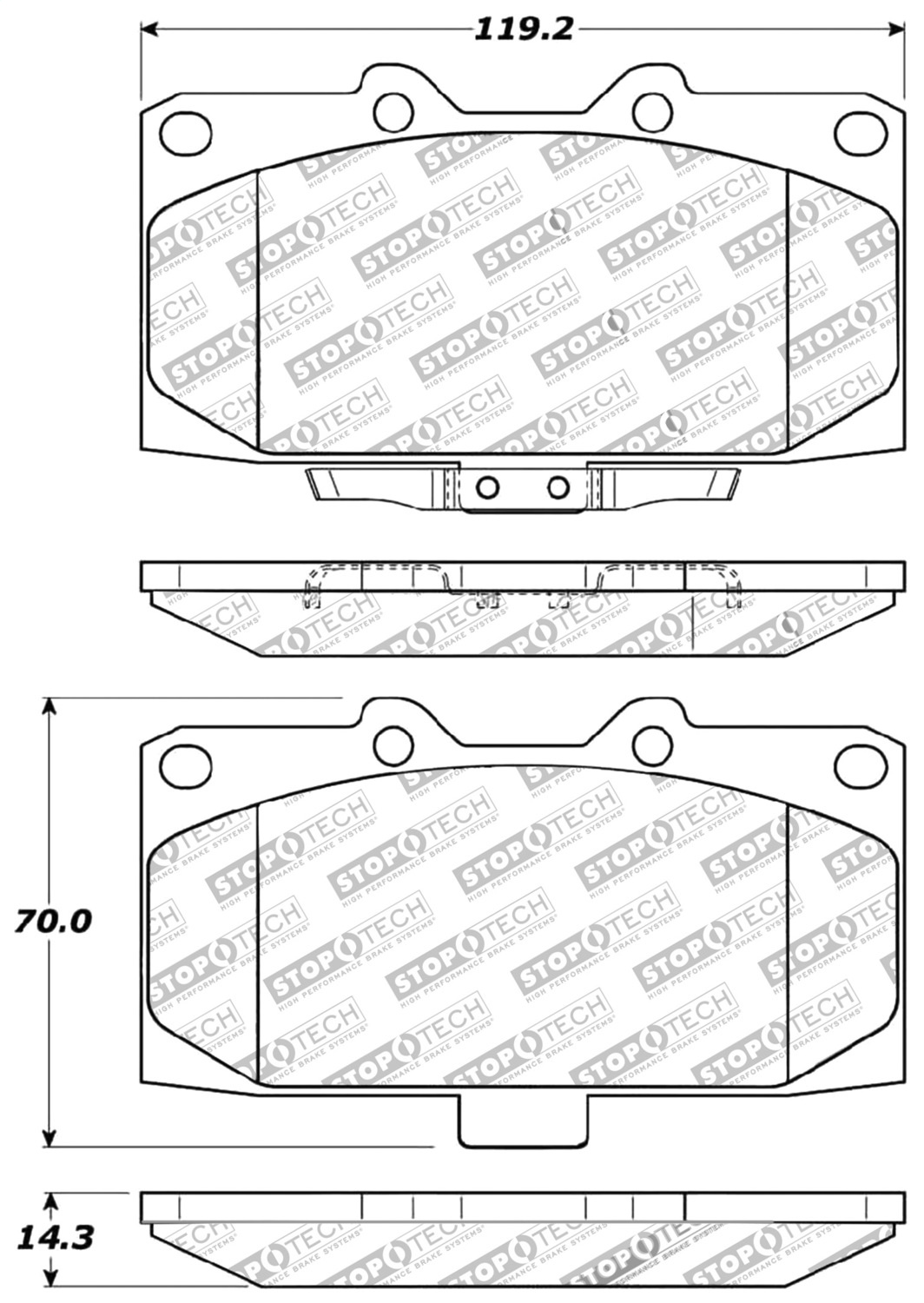 StopTech 309.11820 - Performance 06-07 Subaru Impreza WRX/WRX STi Front Brake Pads StopTech 309.11820 - Performance 06-07 Subaru Impreza WRX/WRX STi Front Brake Pads