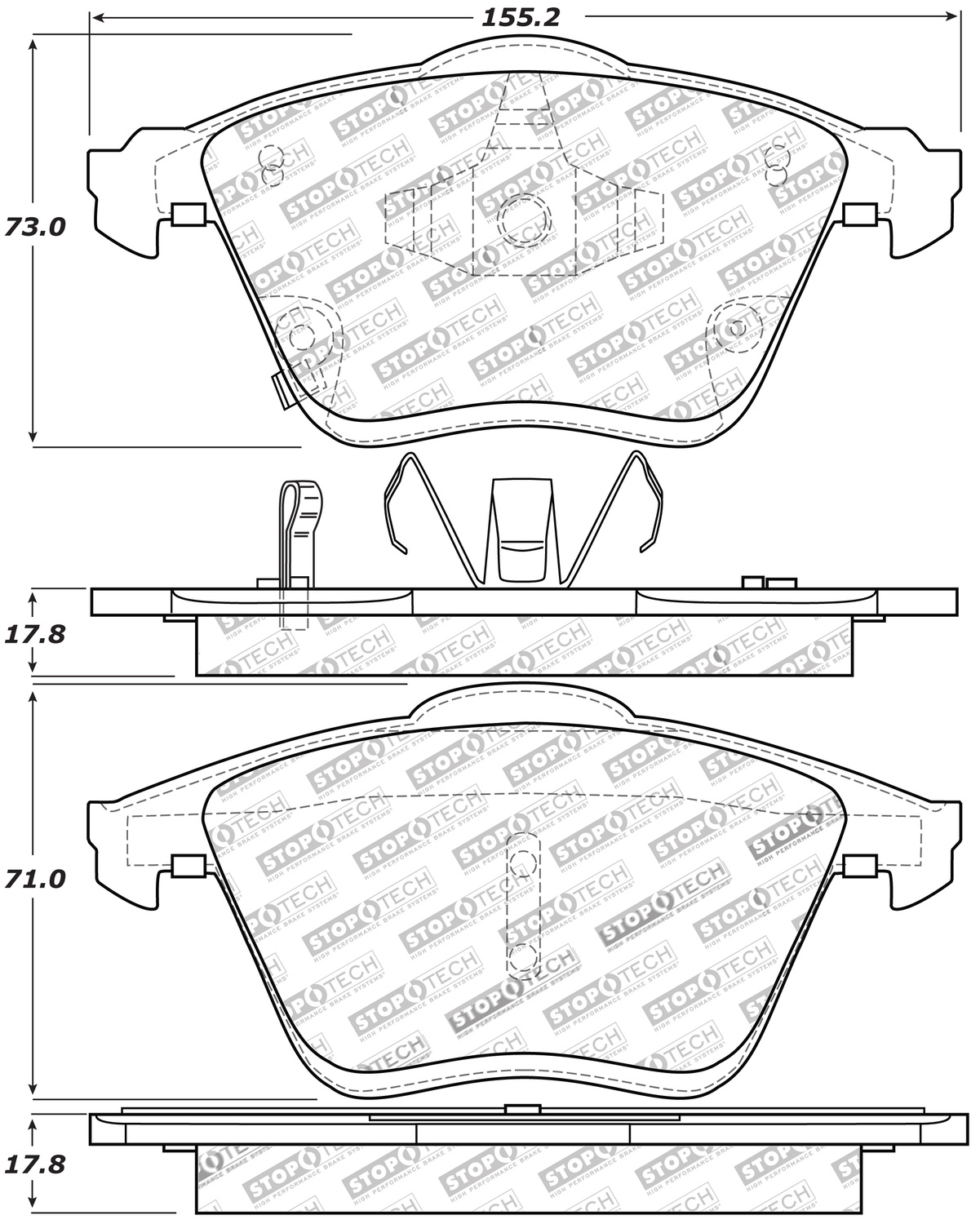 StopTech 309.11860 - Performance 06-07 Mazda 6 Front Brake Pads StopTech 309.11860 - Performance 06-07 Mazda 6 Front Brake Pads