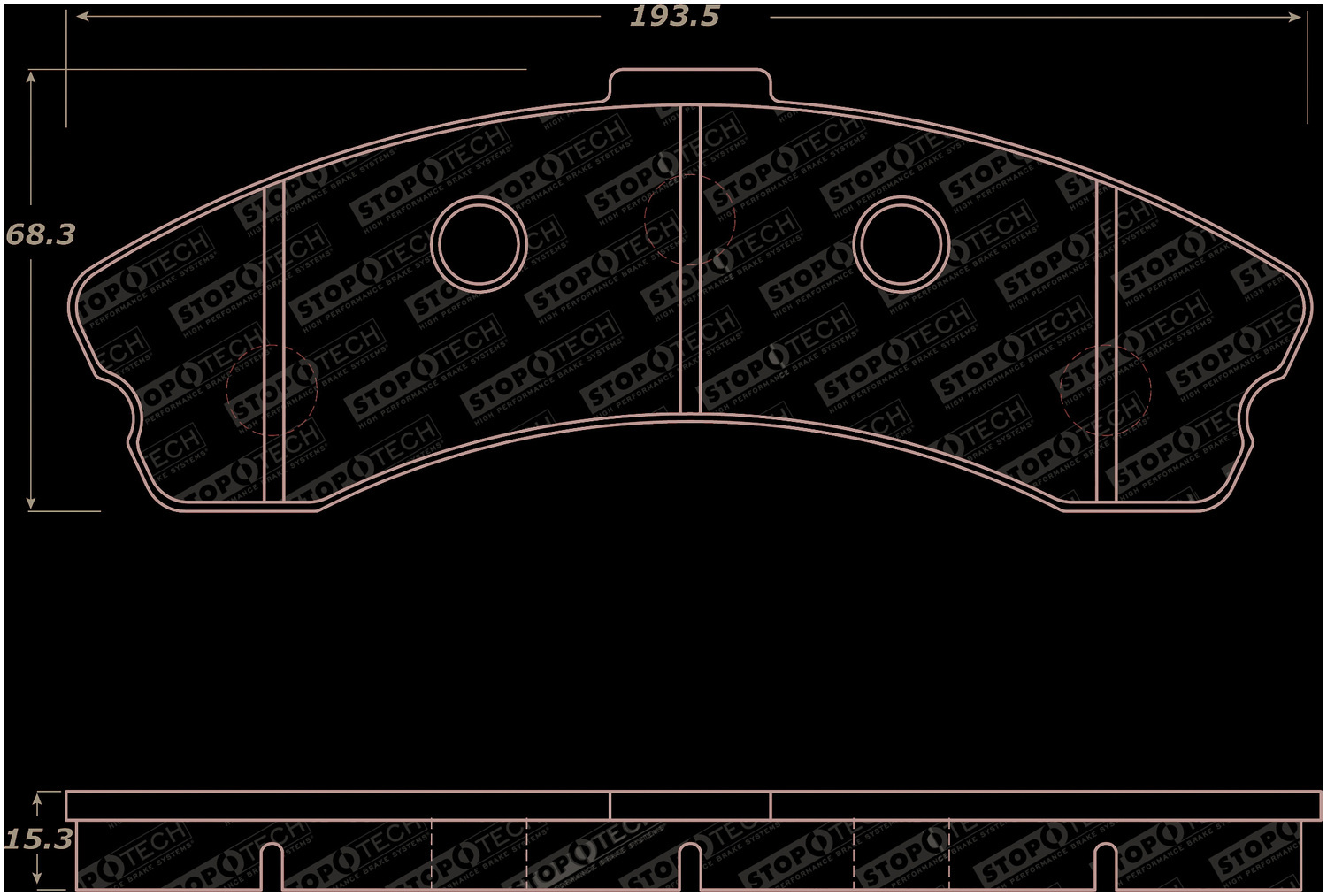 StopTech 309.11850 - Performance 06-09 Chevrolet Corvette Z06 Front Brake Pads