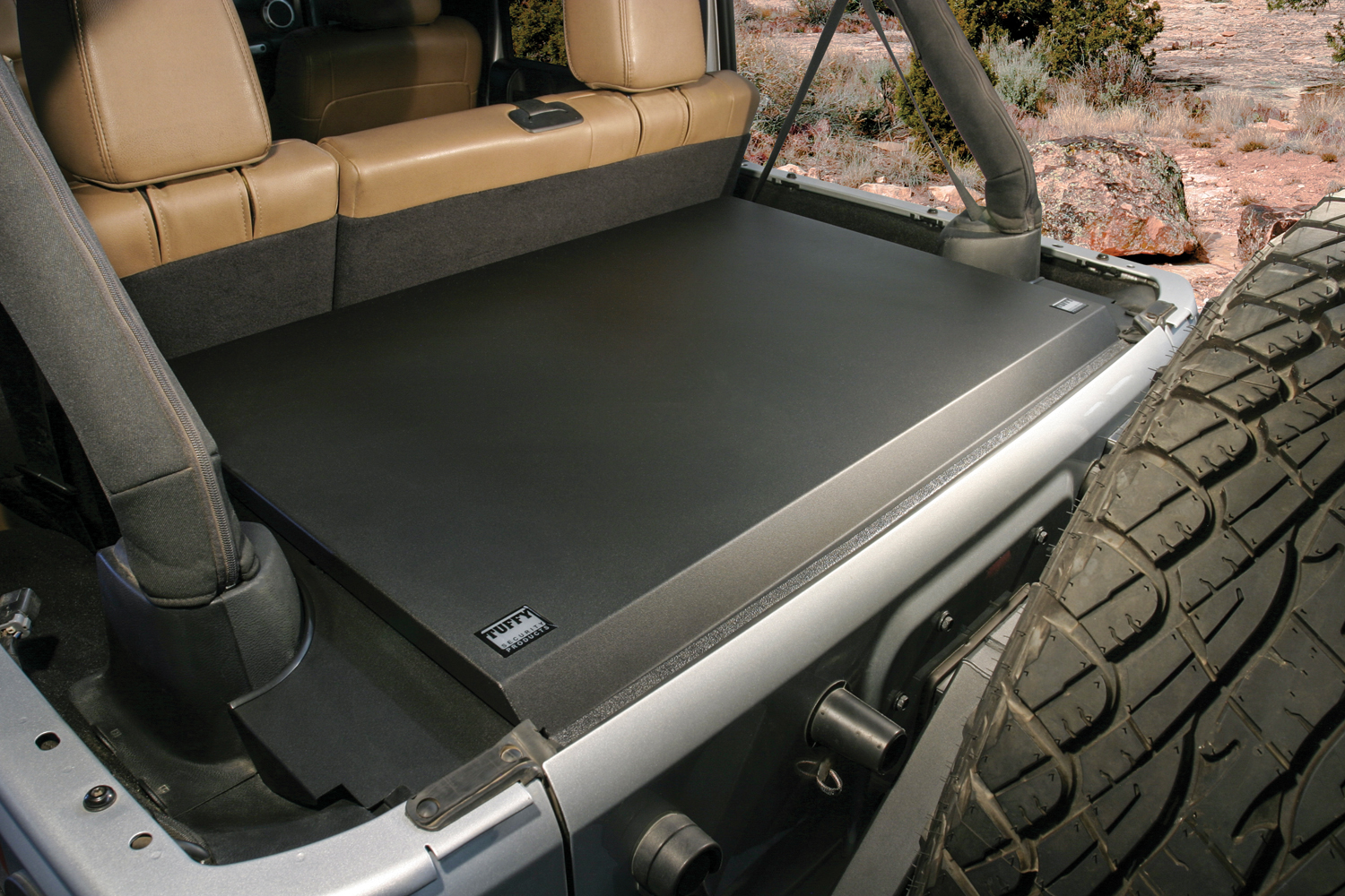 Tuffy Security 326-01 - Deluxe Cargo Enclosure - 11-18 Wrangler JK Rear Seats Must Be Removed on 2-Door Models Black  Security Products
