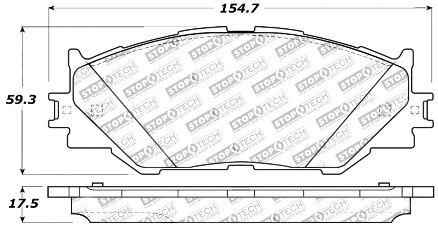 StopTech 309.11780 - Performance 06-10 Lexus IS250 Front Brake Pads