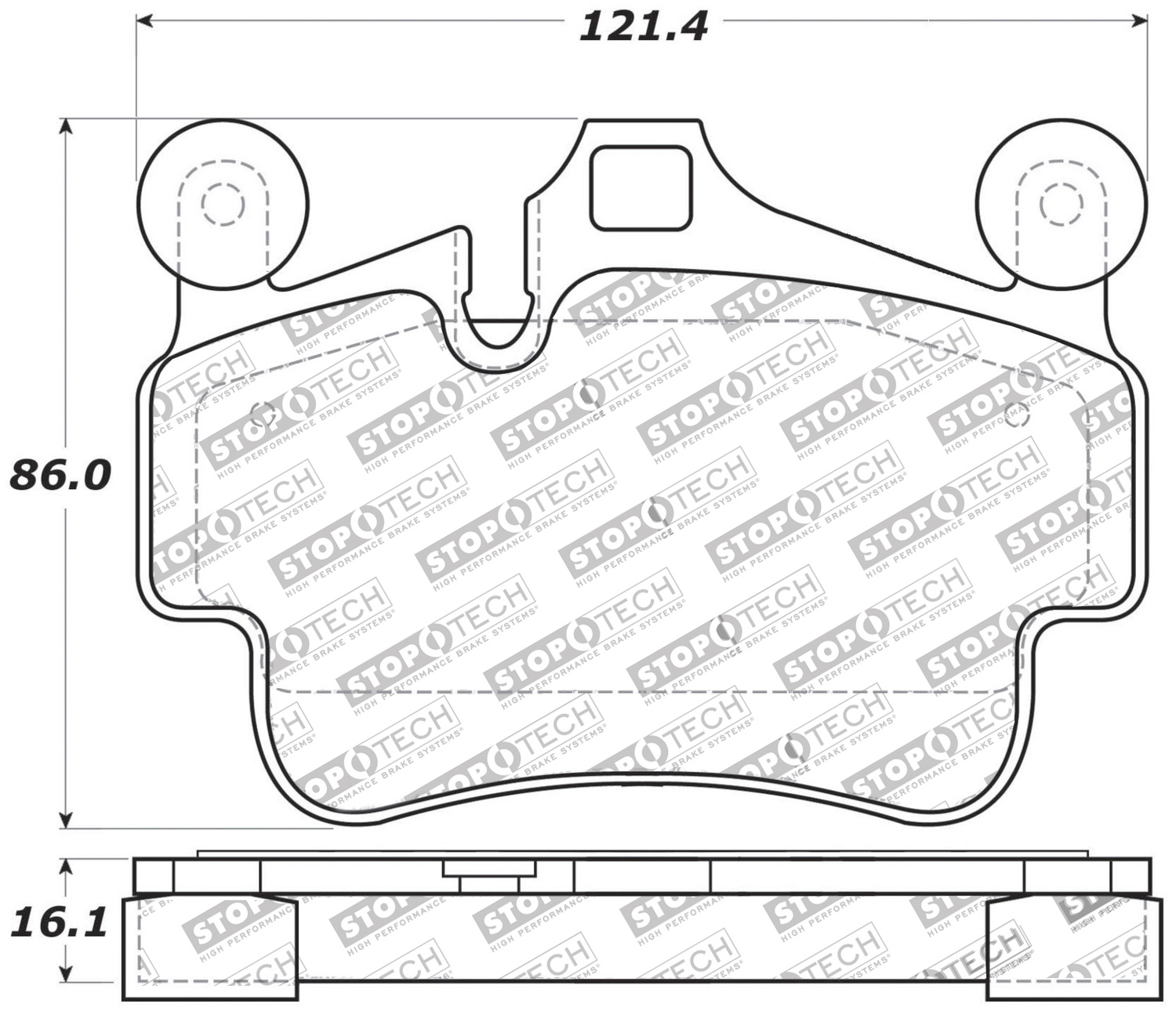 StopTech 309.11350 - Performance 09-10 Porsche Boxster / 08-10 Boxster S/Cayman / 05-08 911 Front Brake Pads StopTech 309.11350 - Performance 09-10 Porsche Boxster / 08-10 Boxster S/Cayman / 05-08 911 Front Brake Pads