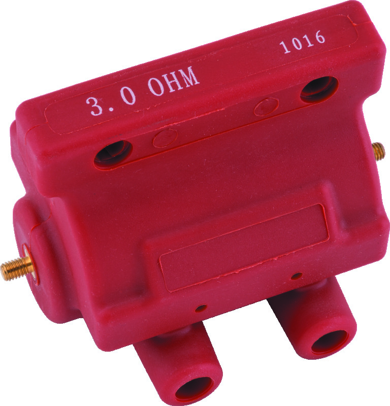 TwinPower 210070 - Twin Power 85-03 Big Twin and XL Ignition Coil Red Replaces H-D 31614-83A 3 Ohm Original Style