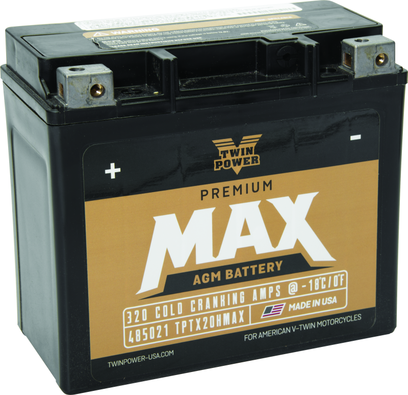 TwinPower 485021 - Twin Power GYZ-20H Premium MAX Battery Replaces H-D 65991-82B Made in USA 320 CCA TwinPower 485021 - Twin Power GYZ-20H Premium MAX Battery Replaces H-D 65991-82B Made in USA 320 CCA
