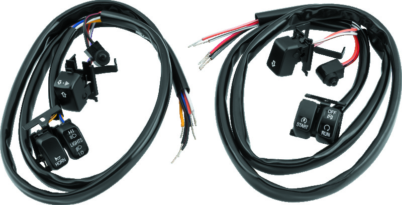 TwinPower 482690 - Twin Power 07-10 Big Twin and XL Black Handlebar Switch Kit Does Not Include Audio or Cruise