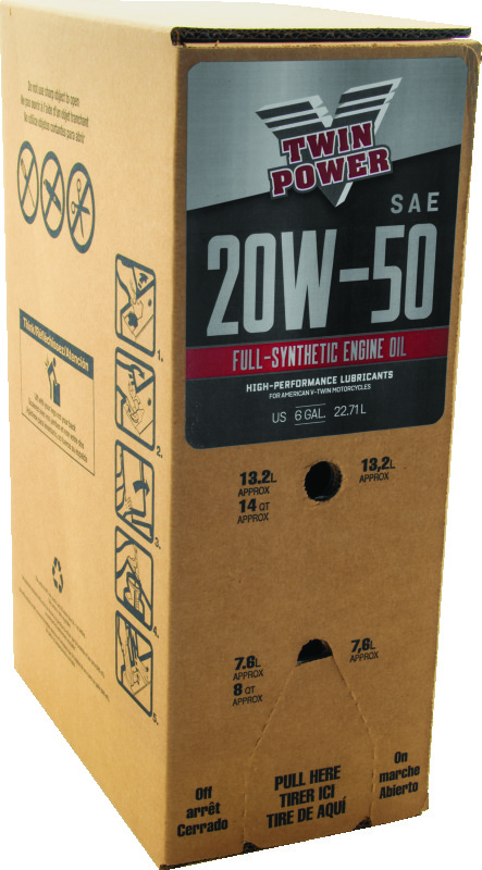 TwinPower 539027 - Twin Power 20W50 Synthetic Oil 6 Gallon Bag In Box