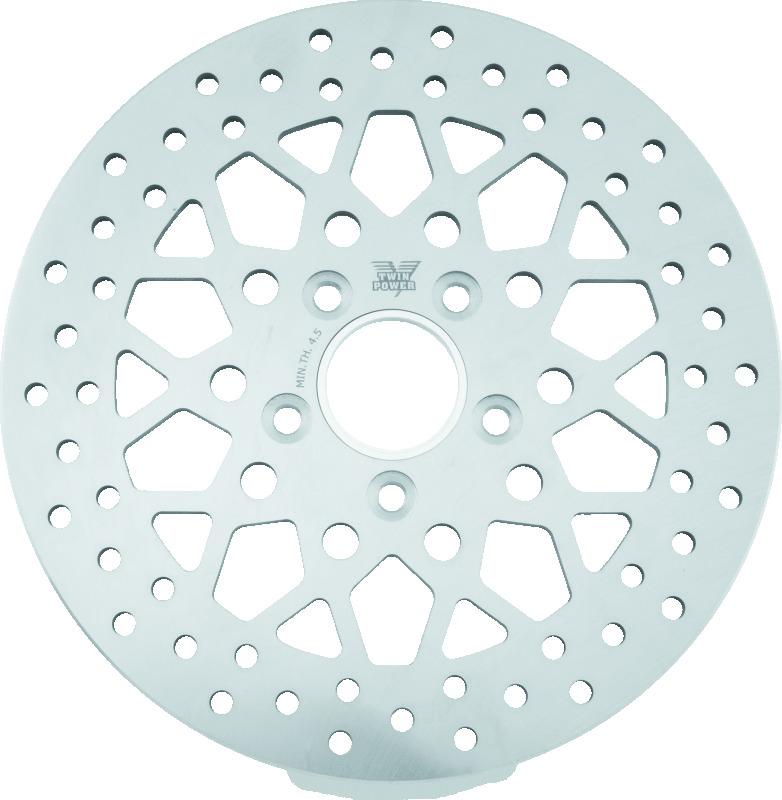 TwinPower 666842 - Twin Power 84-17 Big Twin Exc 08-17 FLH FLT Rear 11.5 Solid Rotor Mesh