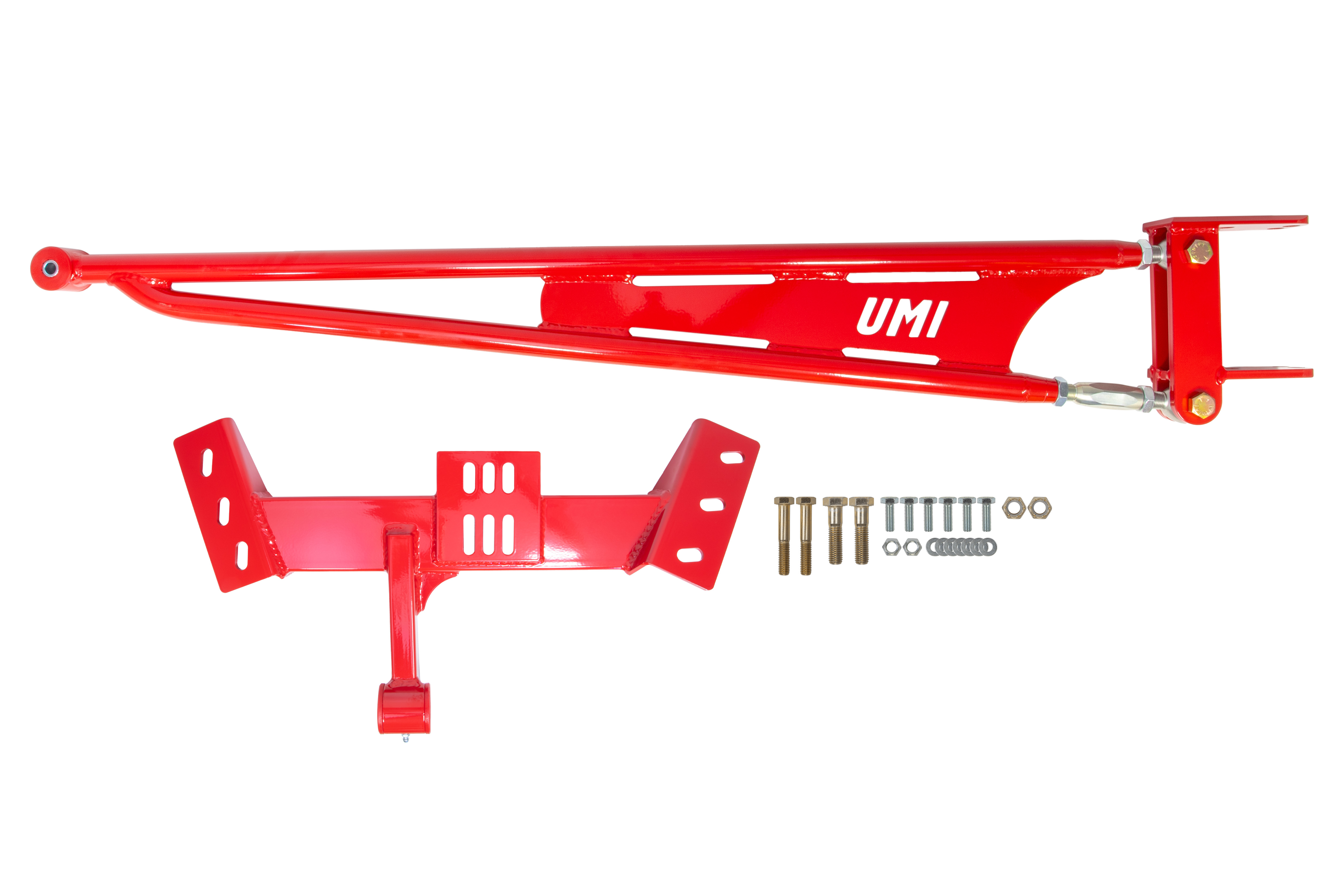 UMI Performance 2214-R - 82-92 GM F-Body Tunnel Mounted Trq. Arm Fits T5 TH350- No Loop - Red