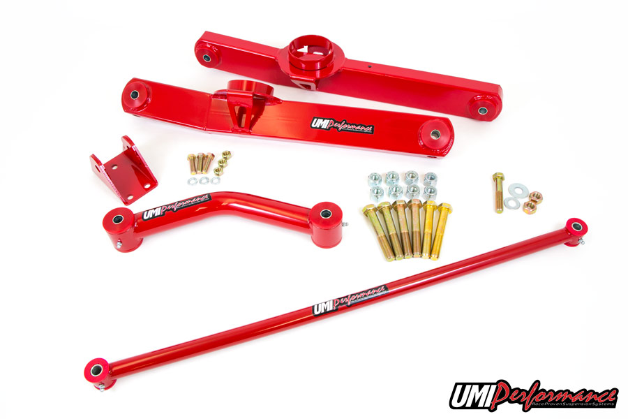UMI Performance 365001-R - 59-64 GM B-Body Rear Suspension Kit 3-Link- Chevy only - Red