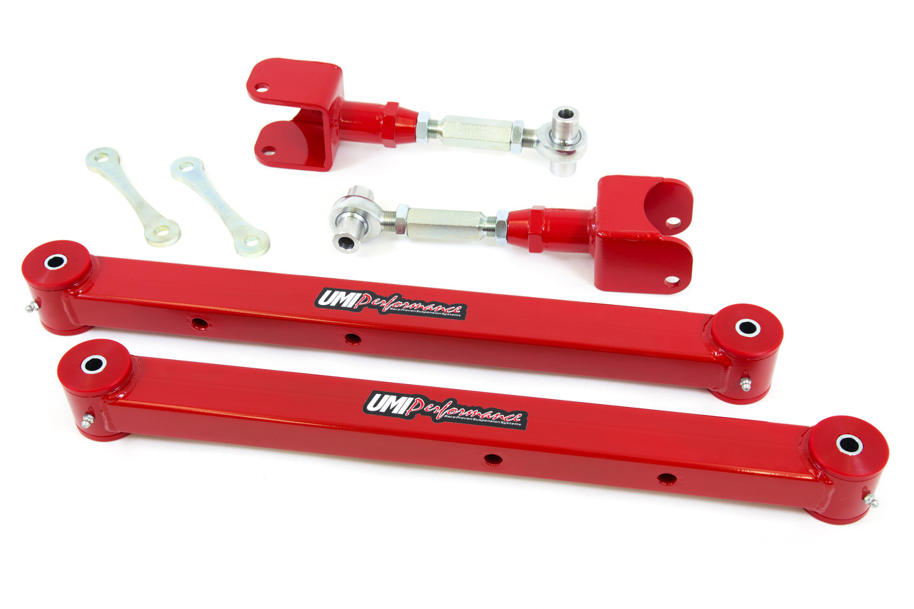 UMI Performance 362119-R - UMI 78-96 GM B-Body Trailing Arm Kit - Red