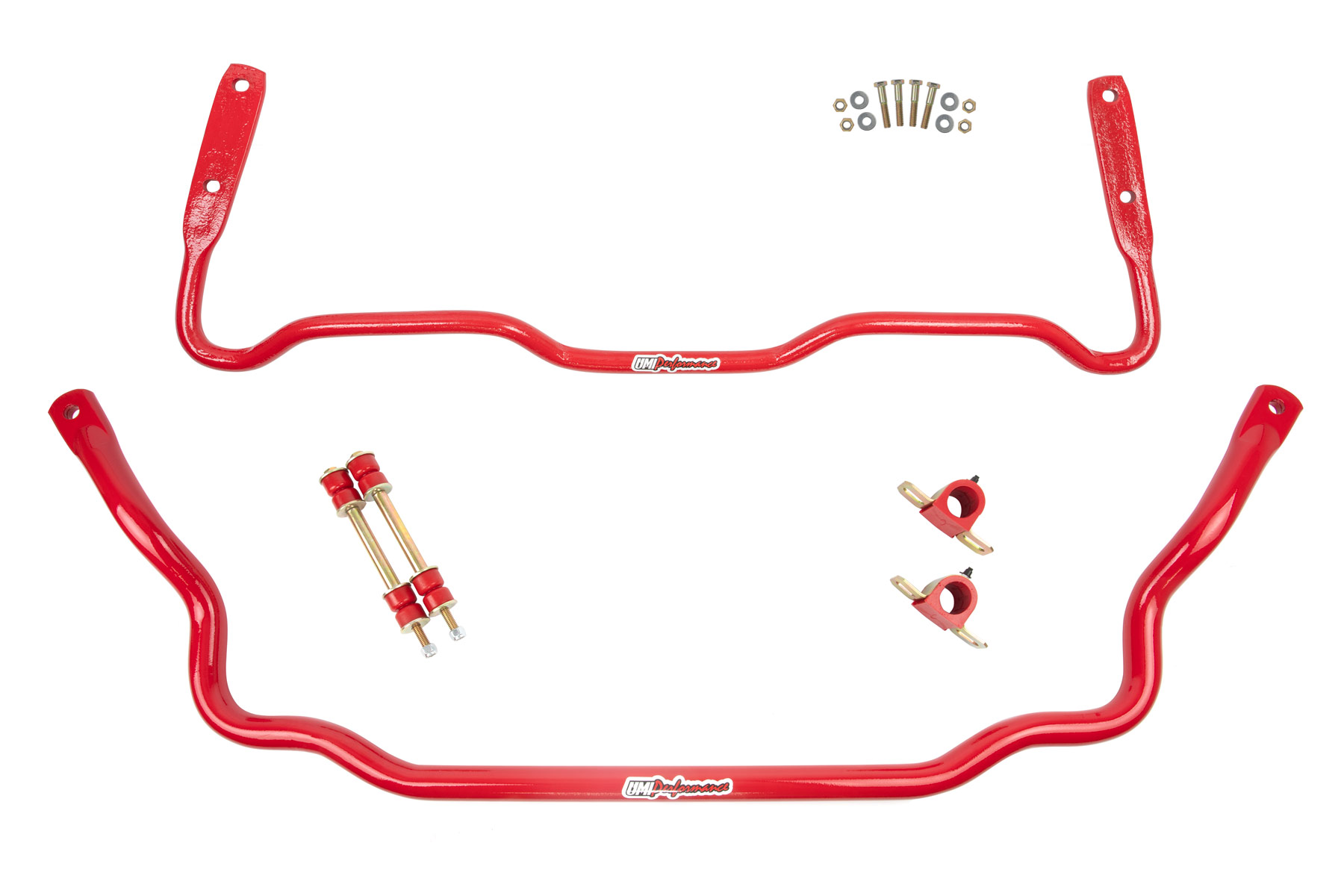 UMI Performance 363534-R - UMI 78-96 GM B-Body Front & Rear Sway Bar Kit - Red