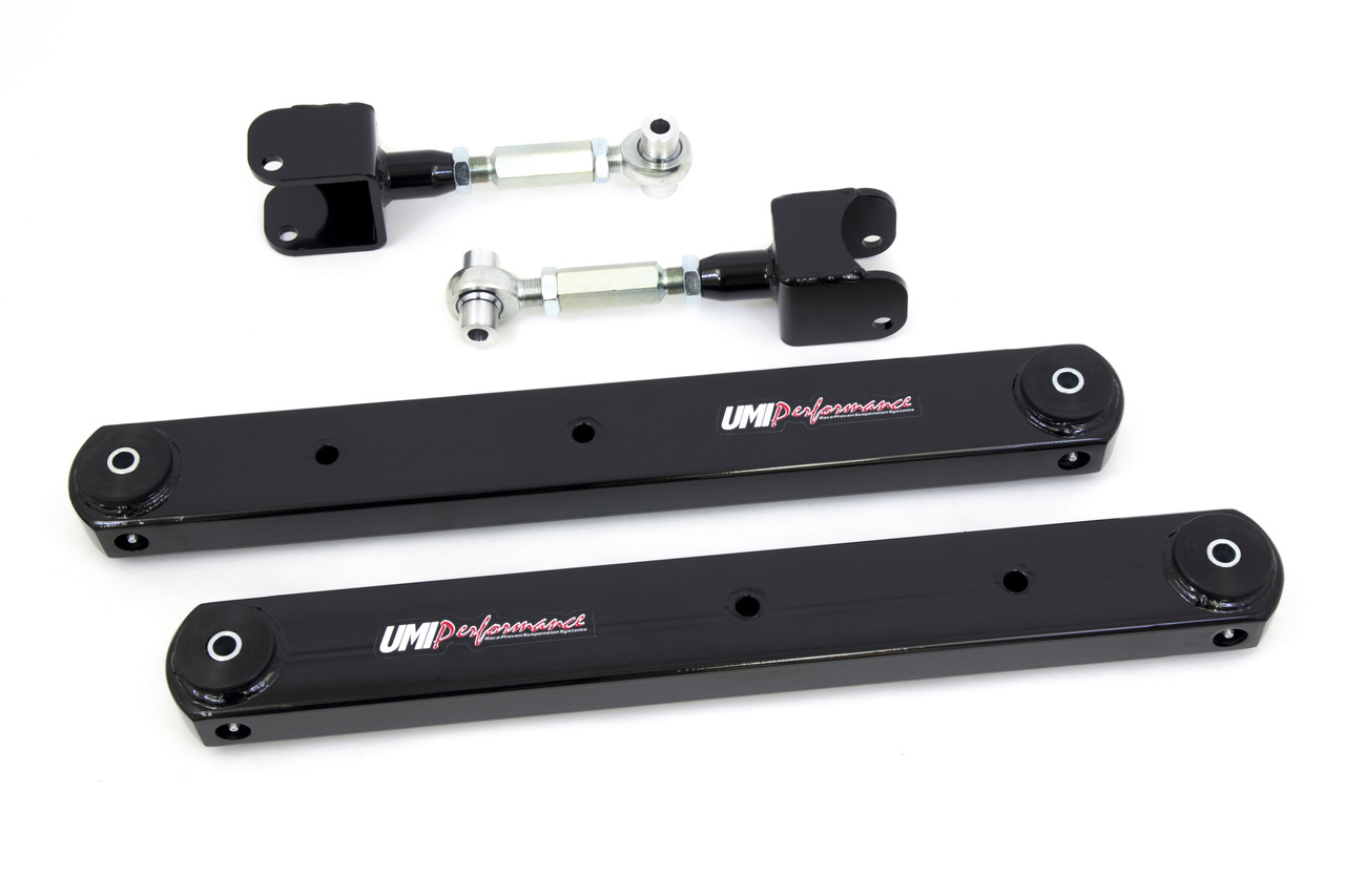 UMI Performance 402117-B - 68-72 GM A-Body Rear Control Arm Kit Fully Boxed Lowers Adjustable Uppers