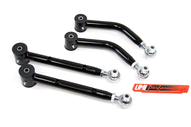 UMI Performance 501619-B - 71-75 GM H-Body Adjustable Upper & Lower Control Arm Kit