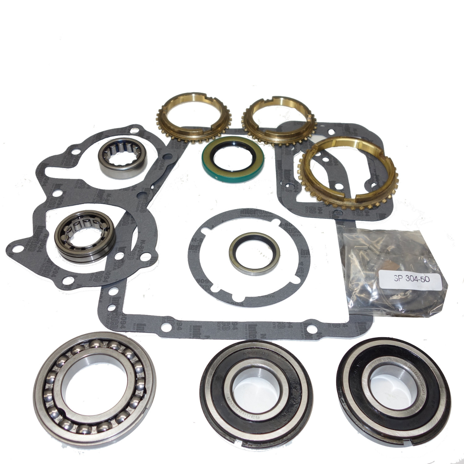 USA Standard Gear ZMBK129WS - SM465 Transmission Bearing/Seal w/Synchro Rings Kit 68-91 Chevrolet/GMC Trucks 4-Speed Manual Trans Cast Iron Top Cover