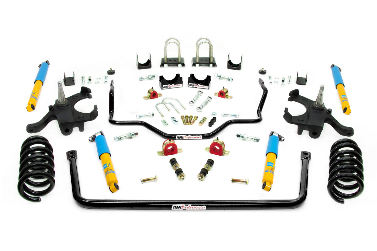 UMI Performance 6402-B - 73-87 GM C10 Handling and Lowering Kit Stage 2 4.5inF/6inR UMI Shocks - Black